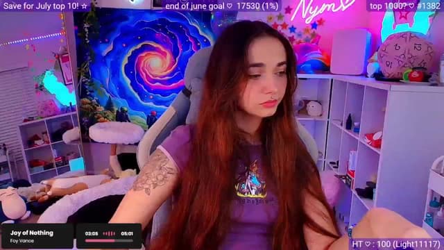 Gallery image thumbnail from Nym_x's myfreecams stream on, 06/26/2025, 04:11 image 5 of 20