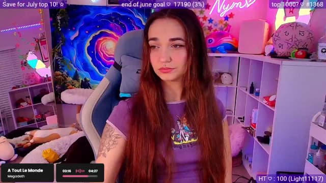 Gallery image thumbnail from Nym_x's myfreecams stream on, 06/26/2025, 04:11 image 15 of 20