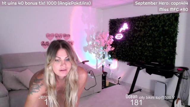 Gallery image thumbnail from JennyAndOcean's myfreecams stream on, 09/22/2023, 22:13 image 14 of 20