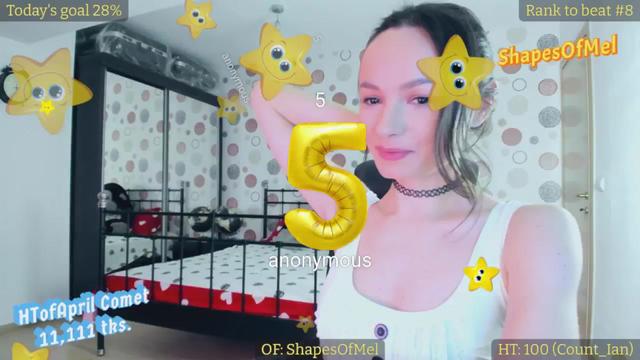 Gallery image thumbnail from ShapesOfMel's myfreecams stream on, 04/20/2024, 16:48 image 16 of 20