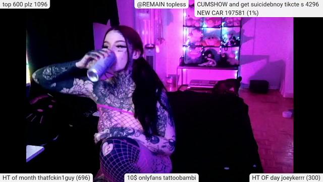 Gallery image thumbnail from Tattoobambi's myfreecams stream on, 04/10/2024, 04:20 image 19 of 20
