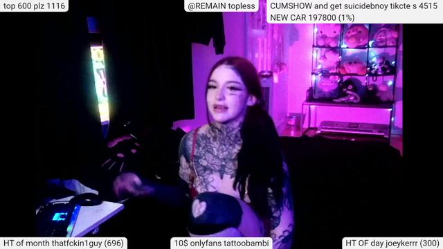 Gallery image thumbnail from Tattoobambi's myfreecams stream on, 04/10/2024, 04:20 image 11 of 20