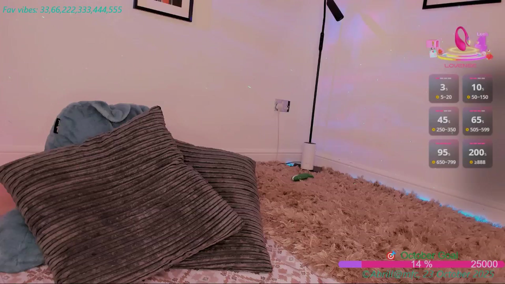 Gallery image thumbnail from ABRILL's myfreecams stream on, 10/23/2025, 18:17 image 17 of 20