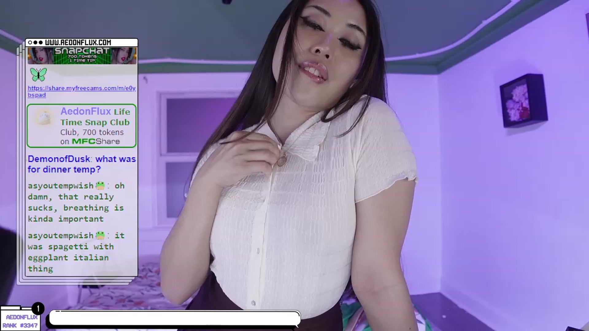 Gallery image thumbnail from AedonFlux's myfreecams stream on, 03/02/2023, 07:32 image 1 of 20