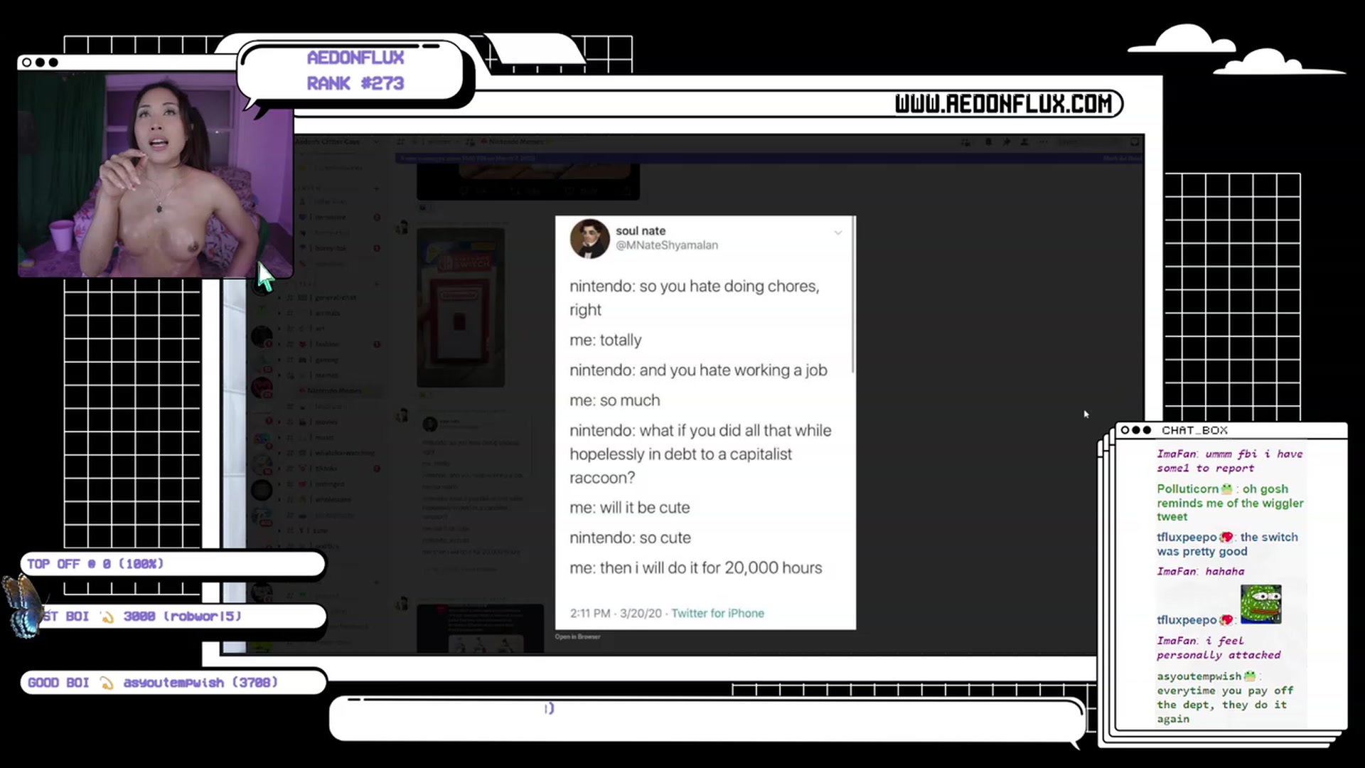 Gallery image thumbnail from AedonFlux's myfreecams stream on, 03/11/2023, 08:20 image 20 of 20