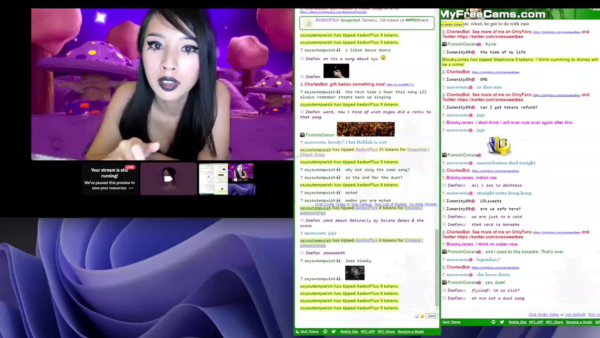 Gallery image thumbnail from AedonFlux's myfreecams stream on, 07/01/2023, 07:37 image 14 of 20
