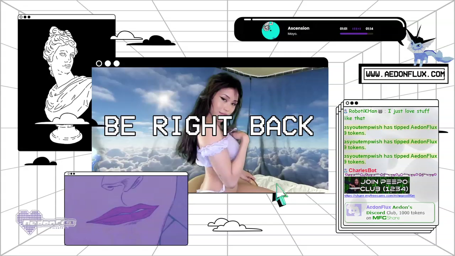 Gallery image thumbnail from AedonFlux's myfreecams stream on, 01/12/2024, 07:09 image 1 of 20