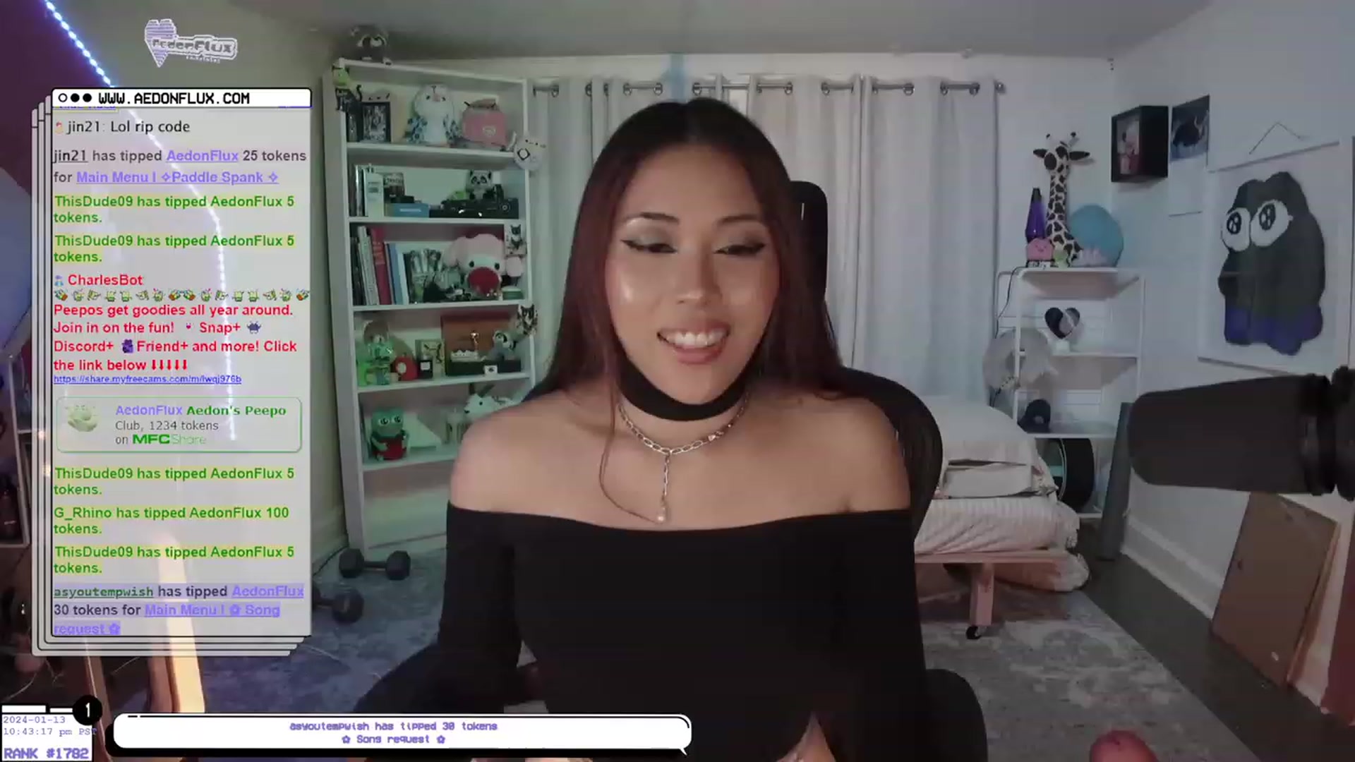 Gallery image thumbnail from AedonFlux's myfreecams stream on, 01/14/2024, 07:49 image 10 of 20