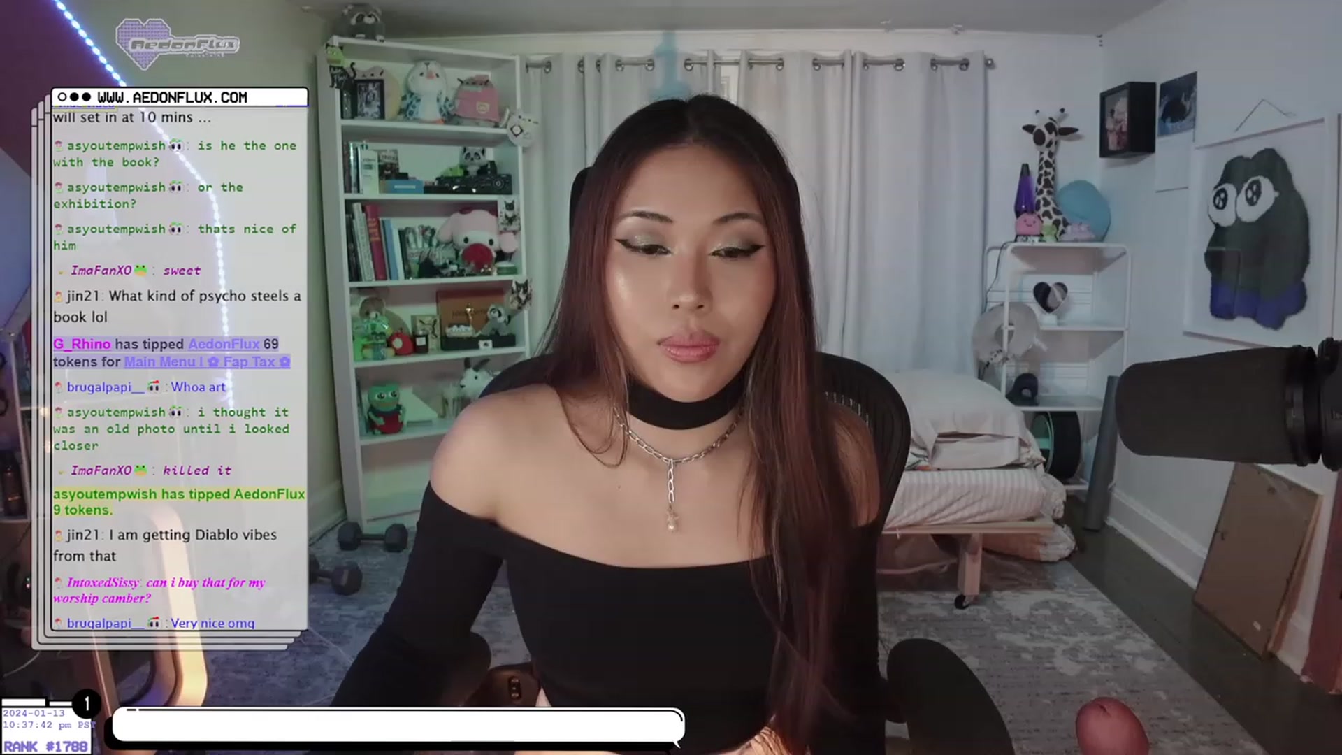 Gallery image thumbnail from AedonFlux's myfreecams stream on, 01/14/2024, 07:49 image 9 of 20