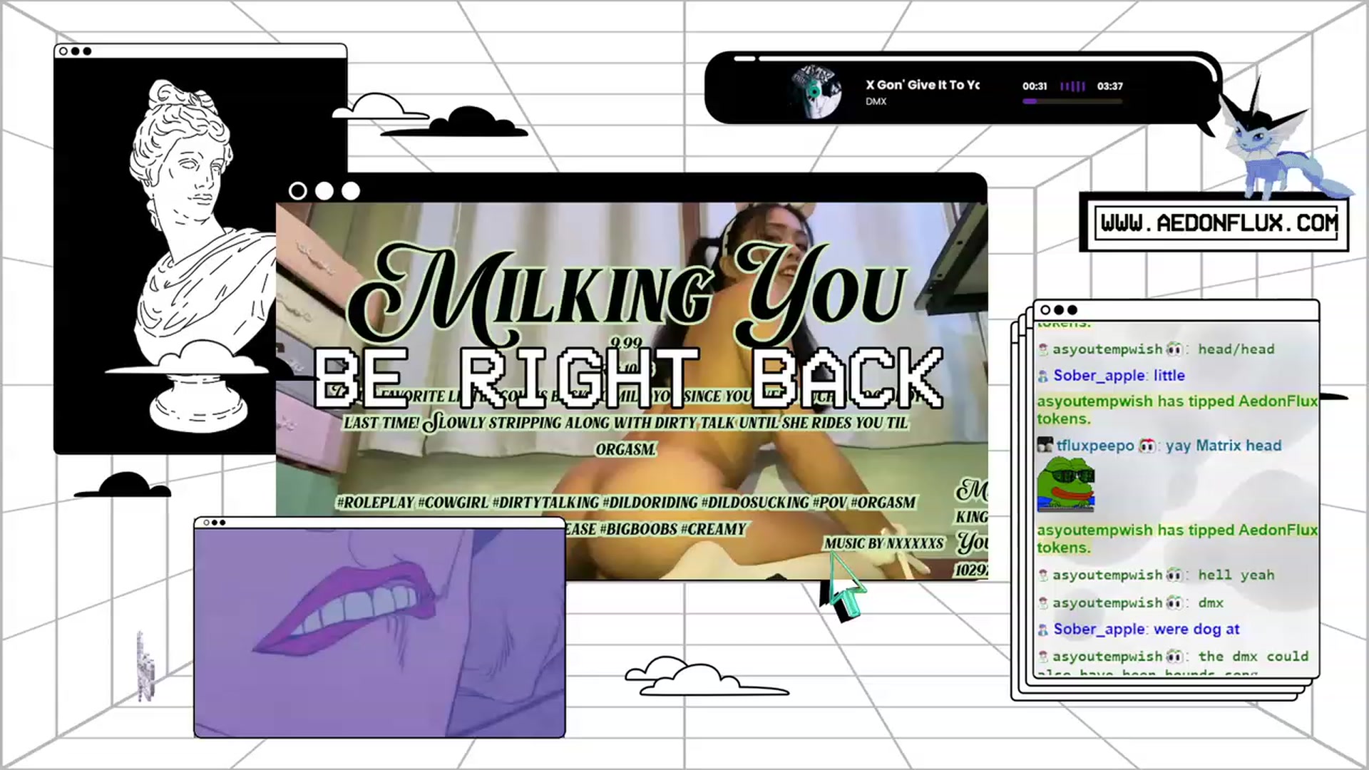 Gallery image thumbnail from AedonFlux's myfreecams stream on, 02/10/2024, 08:00 image 1 of 20