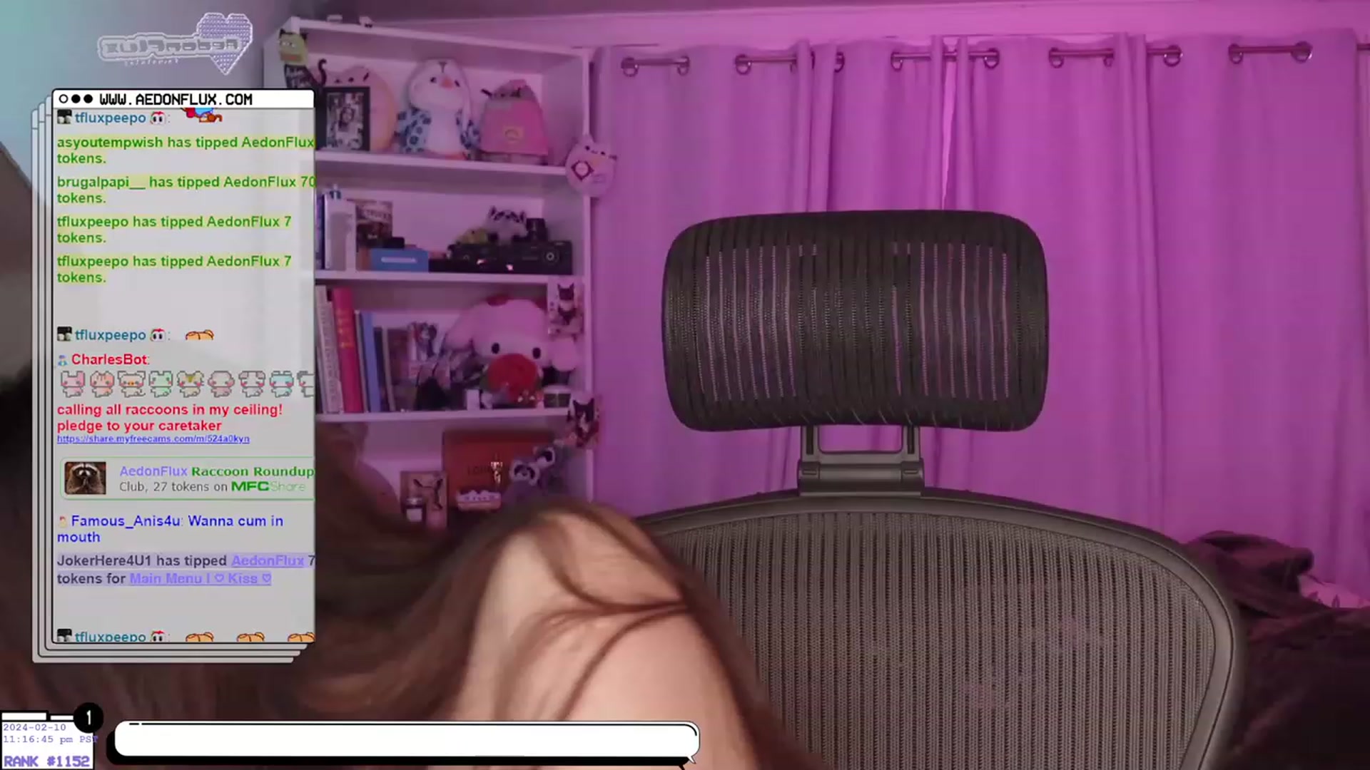 Gallery image thumbnail from AedonFlux's myfreecams stream on, 02/11/2024, 08:00 image 1 of 20