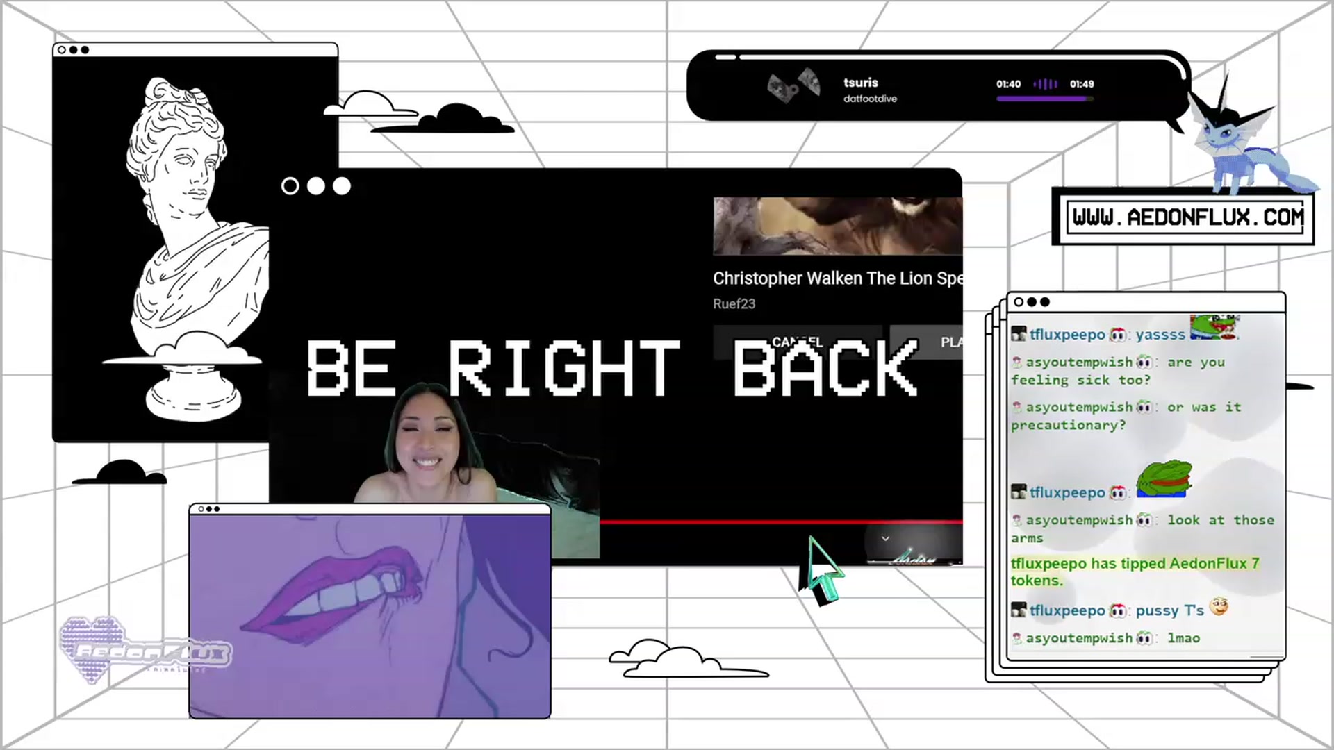 Gallery image thumbnail from AedonFlux's myfreecams stream on, 02/29/2024, 07:59 image 15 of 20