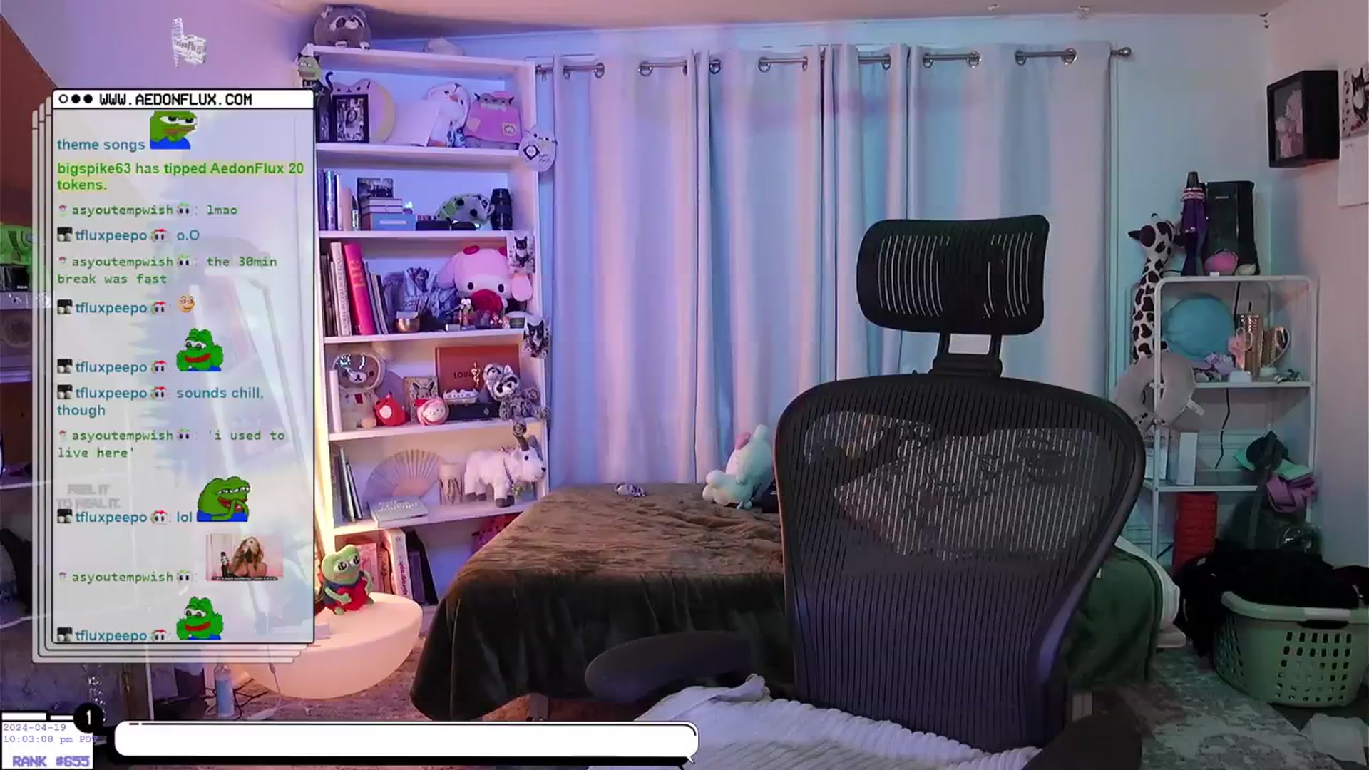 Gallery image thumbnail from AedonFlux's myfreecams stream on, 04/20/2024, 05:40 image 6 of 20