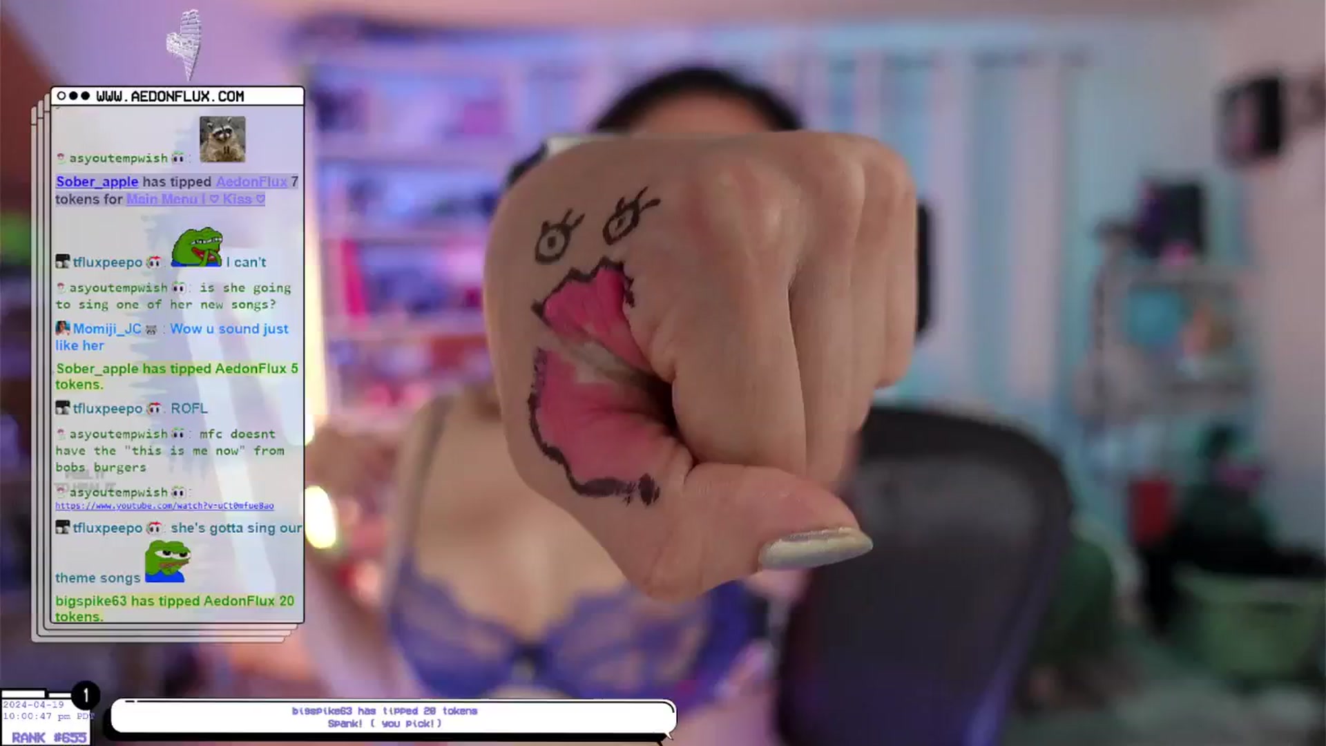 Gallery image thumbnail from AedonFlux's myfreecams stream on, 04/20/2024, 05:40 image 5 of 20