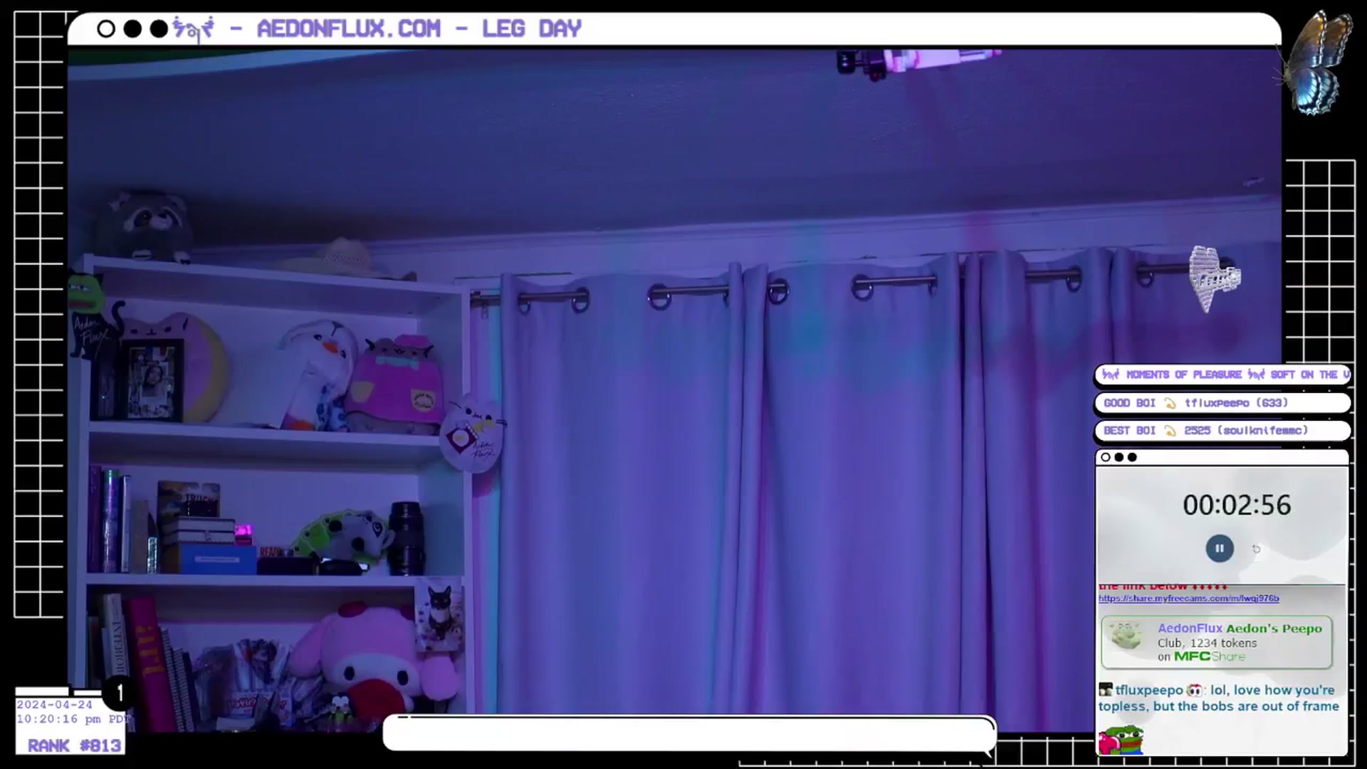 Gallery image thumbnail from AedonFlux's myfreecams stream on, 04/25/2024, 05:42 image 7 of 20