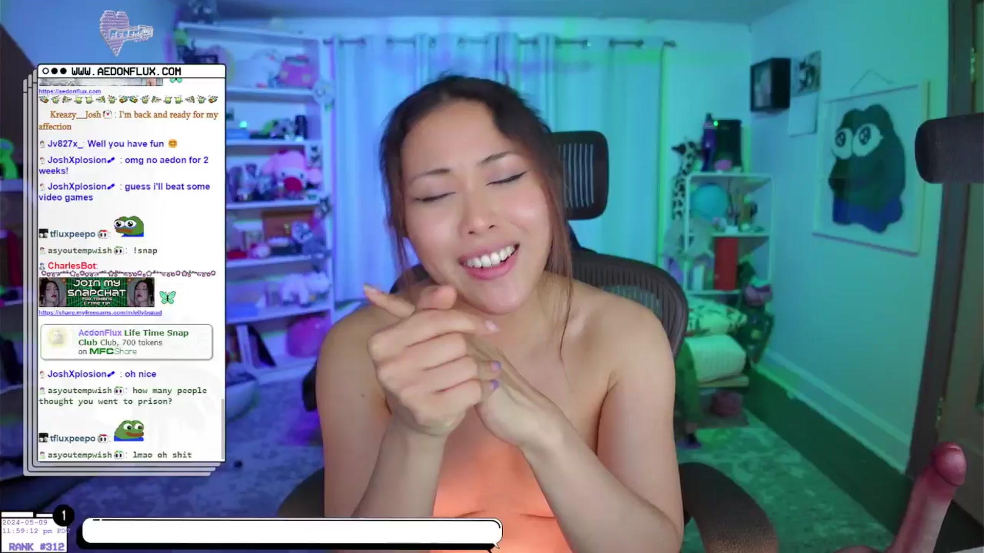 Gallery image thumbnail from AedonFlux's myfreecams stream on, 05/10/2024, 07:02 image 18 of 20