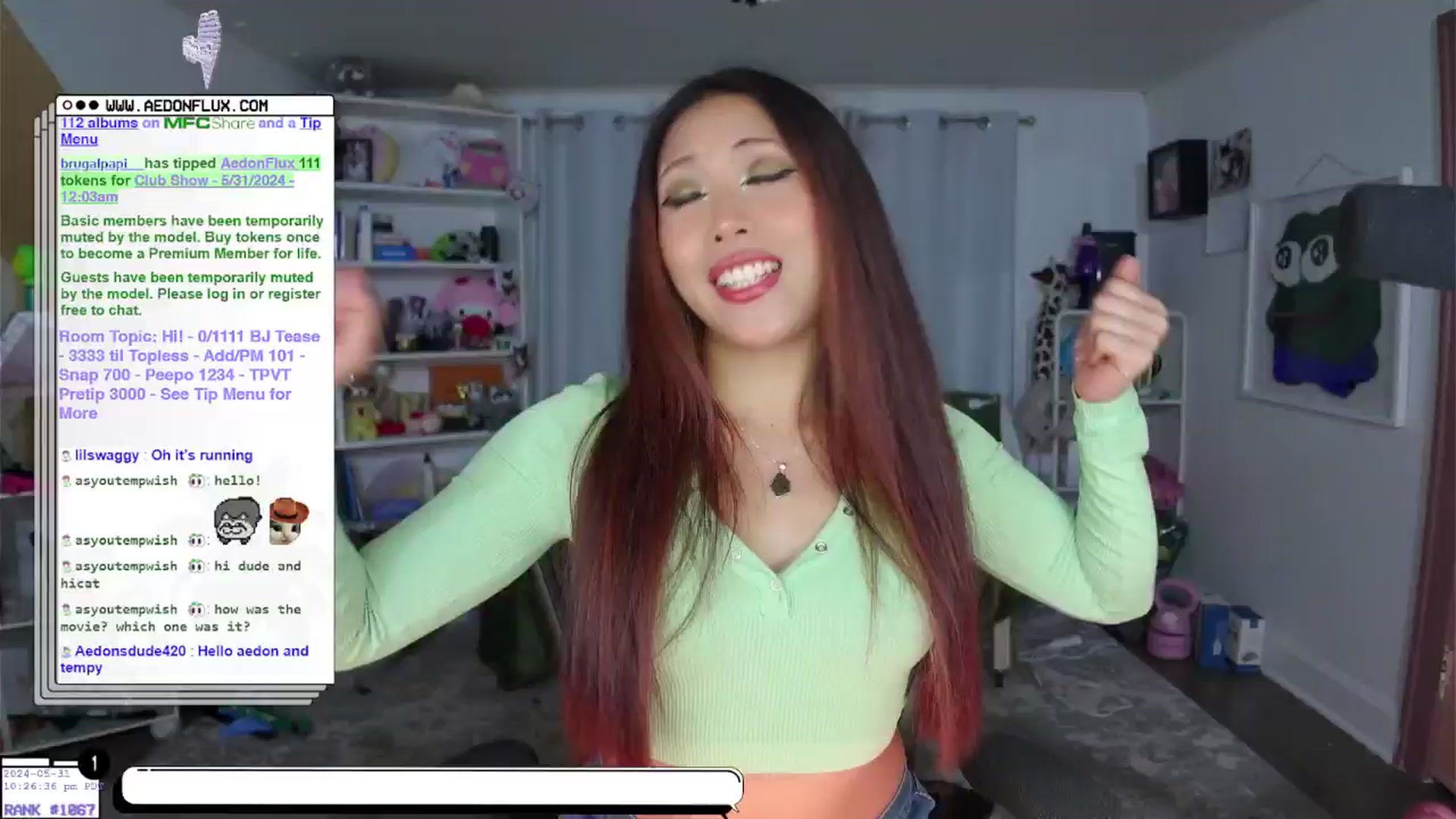 Gallery image thumbnail from AedonFlux's myfreecams stream on, 06/01/2024, 06:43 image 2 of 20