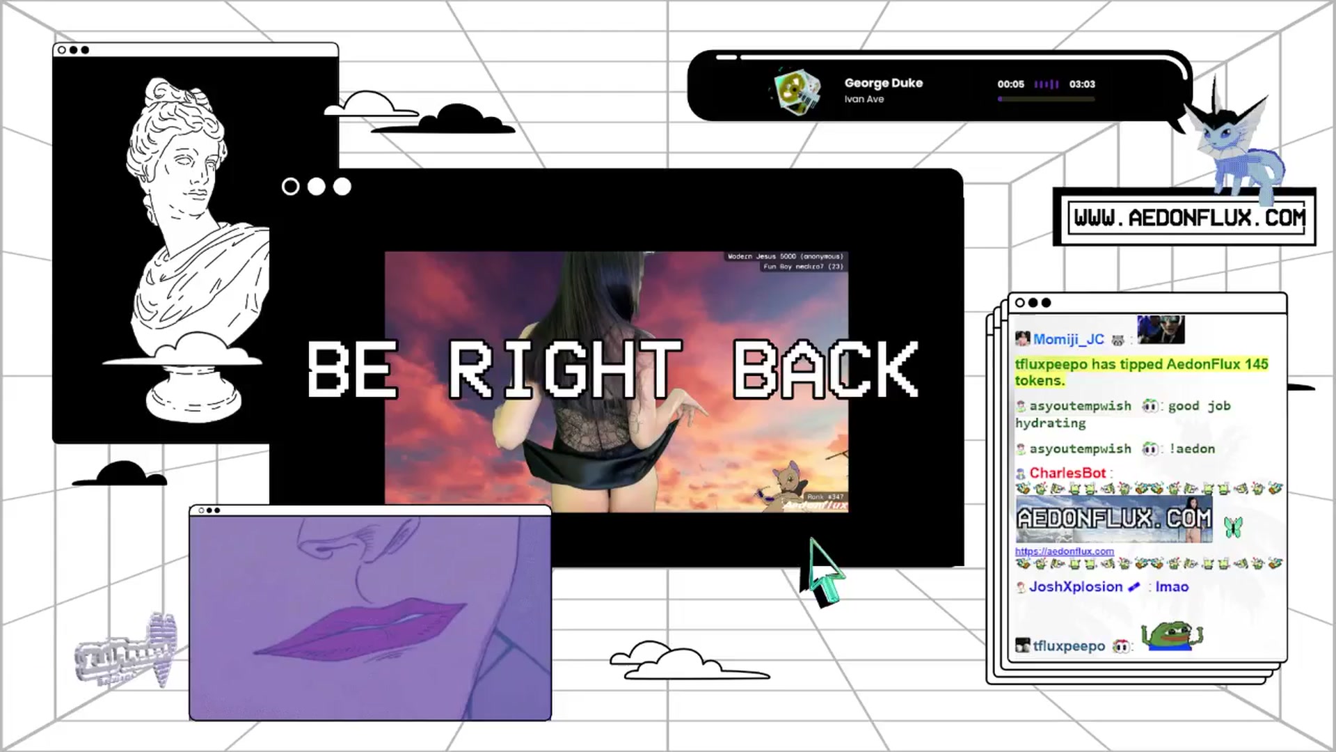 Gallery image thumbnail from AedonFlux's myfreecams stream on, 06/02/2024, 07:03 image 16 of 20