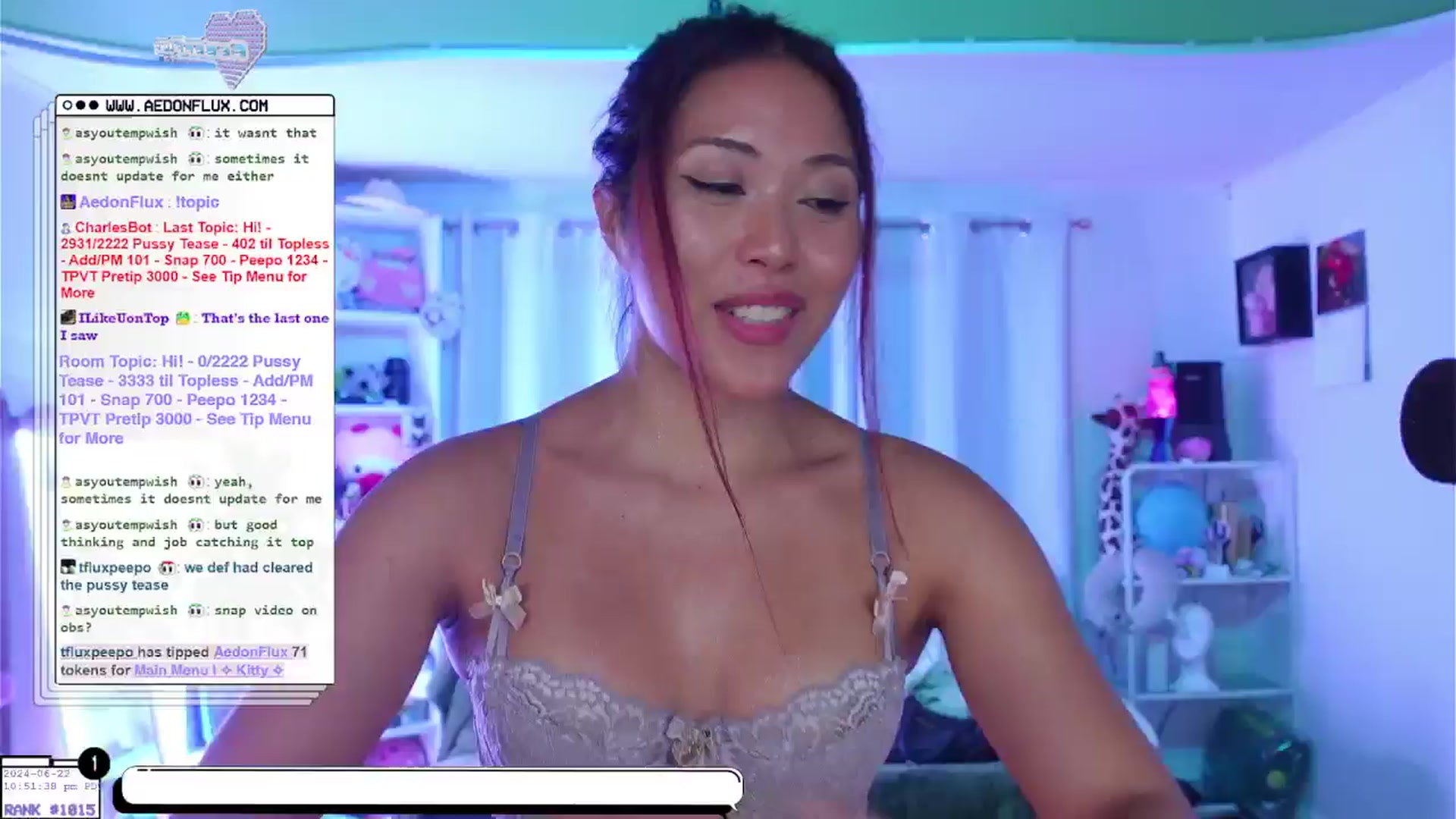 Gallery image thumbnail from AedonFlux's myfreecams stream on, 06/23/2024, 06:58 image 1 of 20