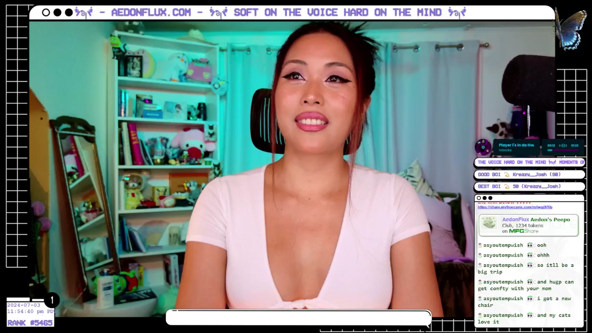 Gallery image thumbnail from AedonFlux's myfreecams stream on, 07/04/2024, 07:13 image 13 of 20