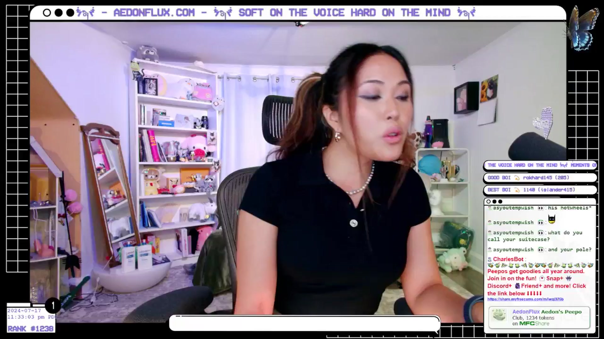 Gallery image thumbnail from AedonFlux's myfreecams stream on, 07/18/2024, 07:17 image 12 of 20