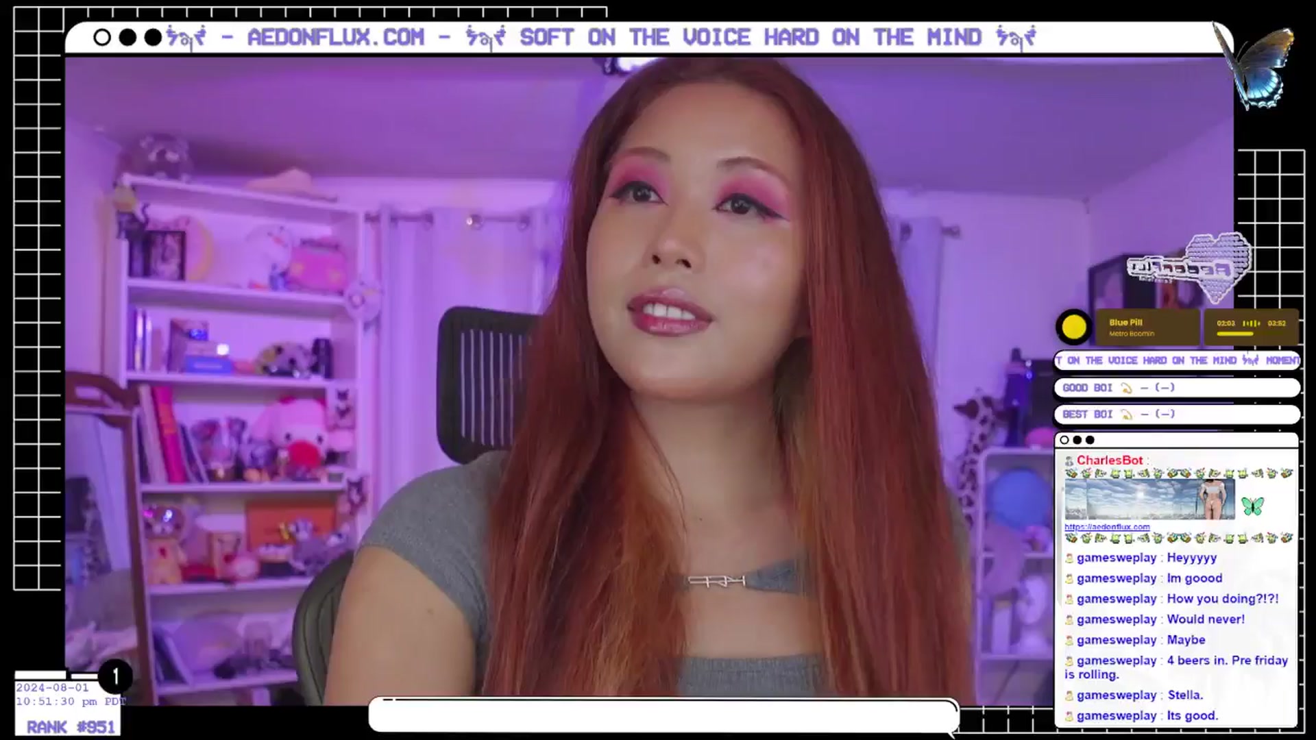 Gallery image thumbnail from AedonFlux's myfreecams stream on, 08/02/2024, 07:08 image 2 of 20
