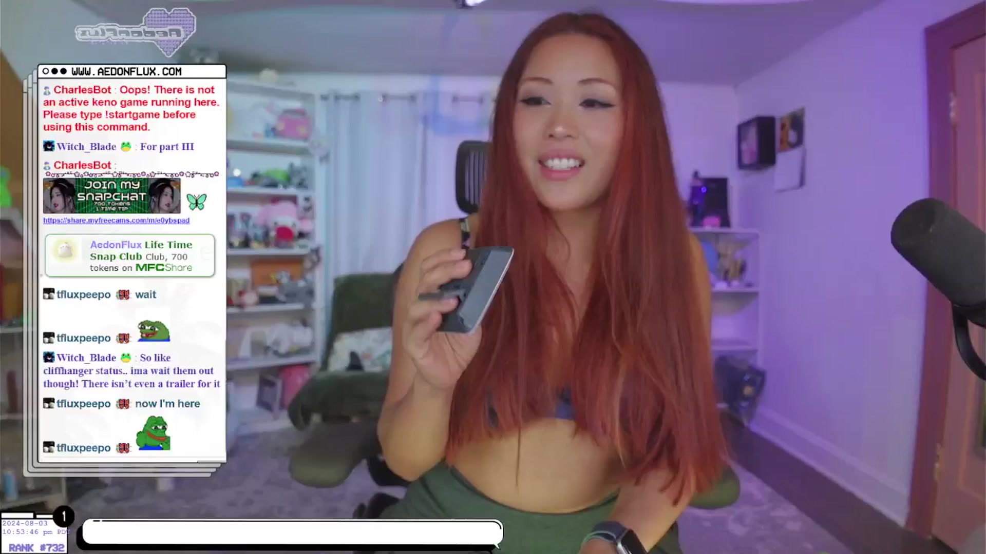 Gallery image thumbnail from AedonFlux's myfreecams stream on, 08/04/2024, 07:06 image 3 of 20