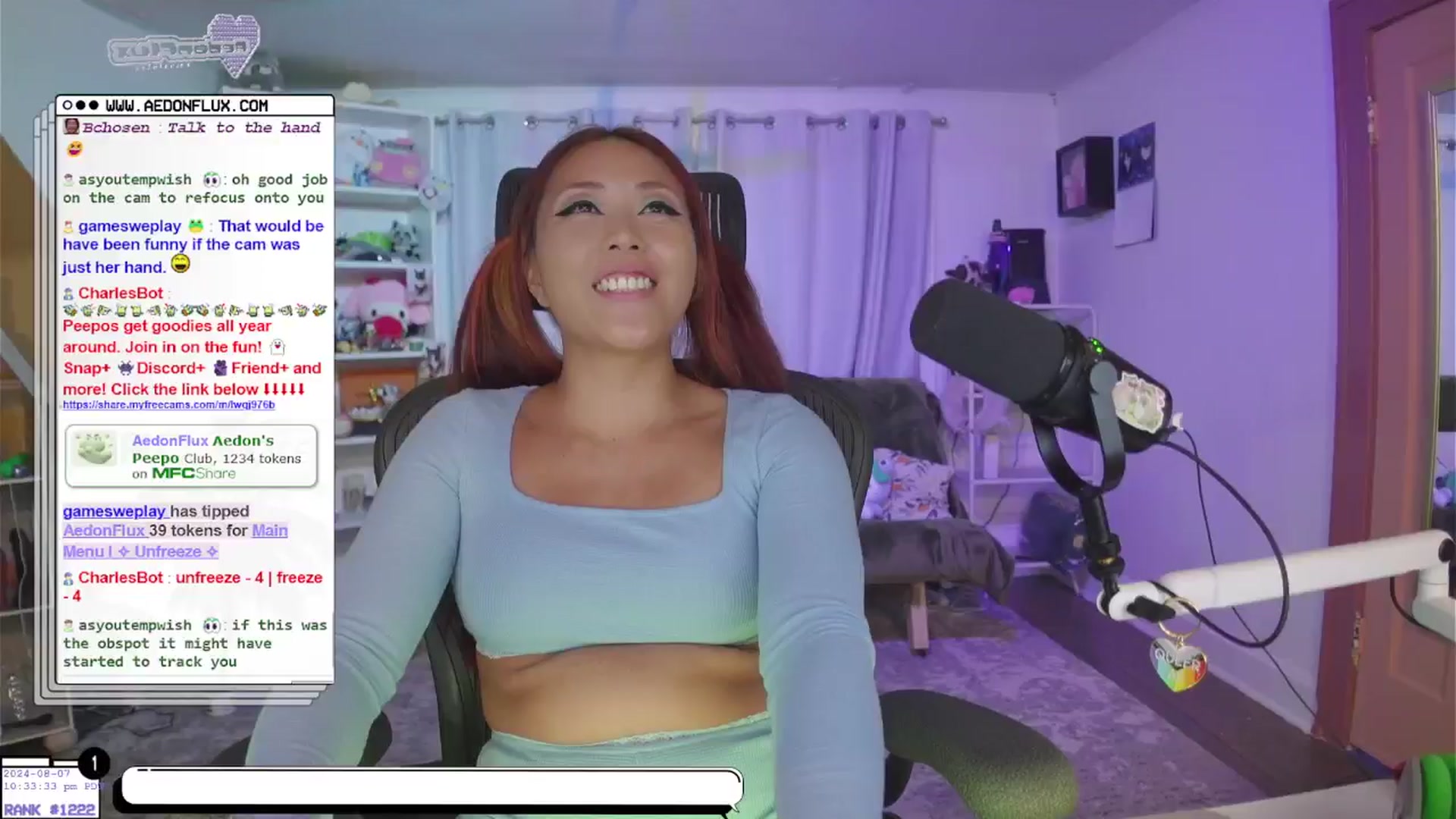 Gallery image thumbnail from AedonFlux's myfreecams stream on, 08/08/2024, 07:37 image 5 of 20