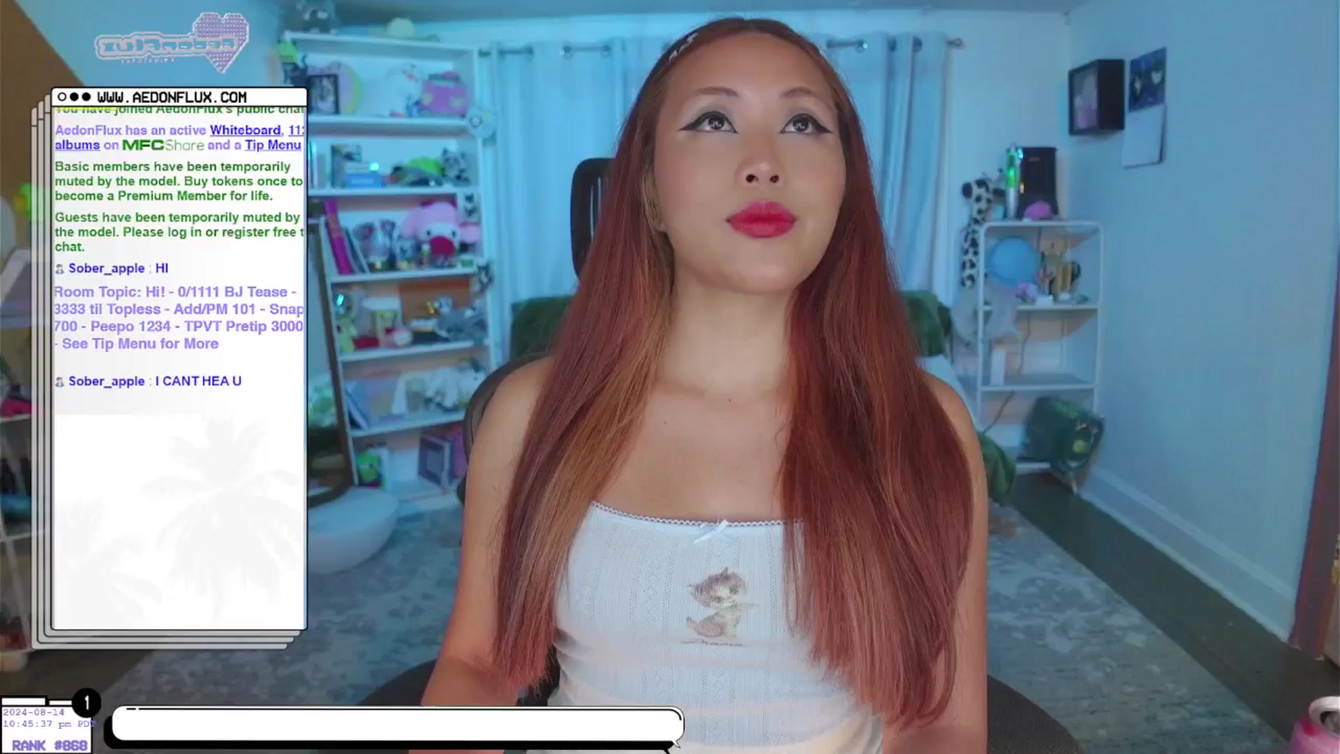 Gallery image thumbnail from AedonFlux's myfreecams stream on, 08/15/2024, 07:08 image 1 of 20