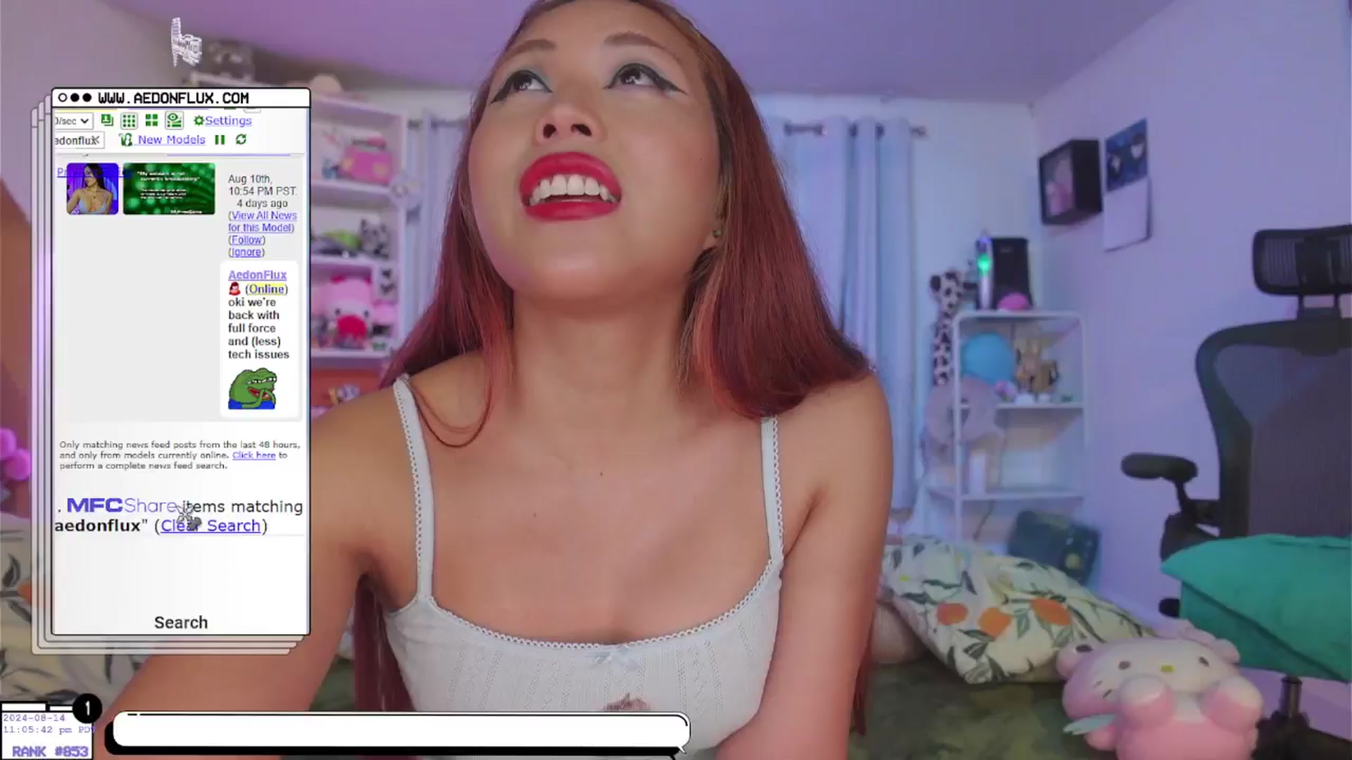 Gallery image thumbnail from AedonFlux's myfreecams stream on, 08/15/2024, 07:08 image 6 of 20