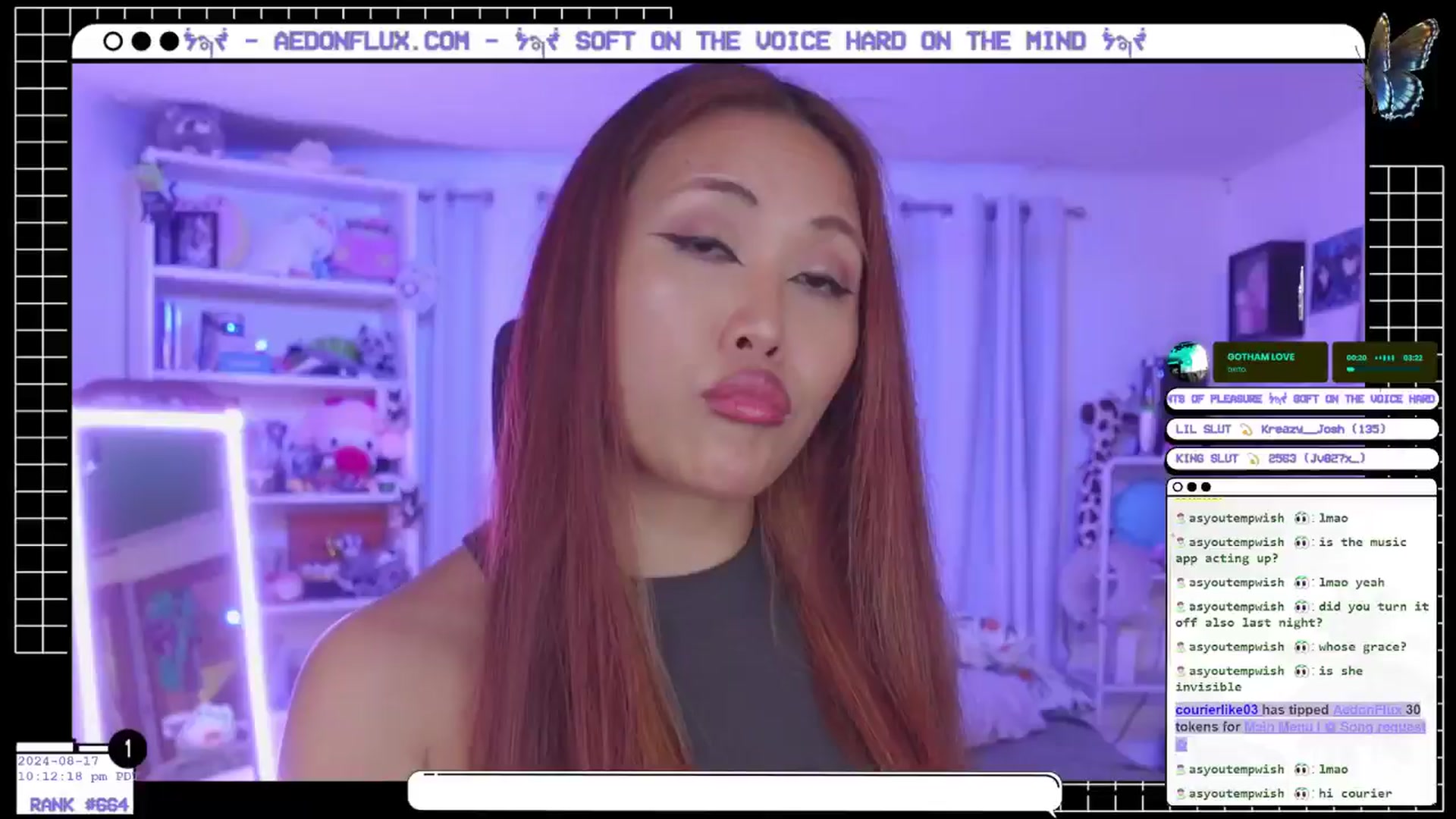 Gallery image thumbnail from AedonFlux's myfreecams stream on, 08/18/2024, 07:34 image 5 of 20