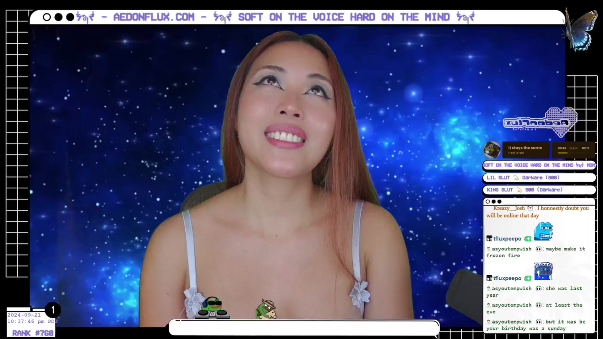 Gallery image thumbnail from AedonFlux's myfreecams stream on, 09/22/2024, 06:00 image 16 of 20