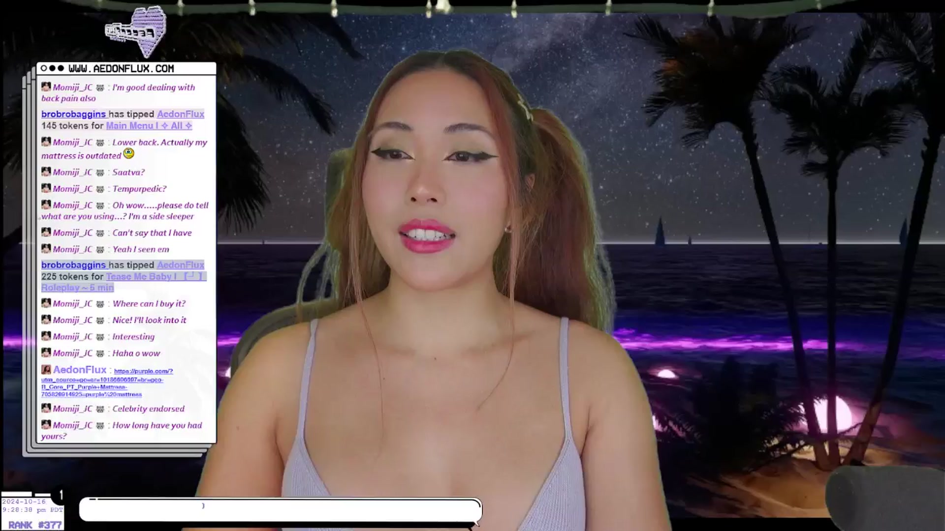 Gallery image thumbnail from AedonFlux's myfreecams stream on, 10/17/2024, 05:37 image 3 of 20
