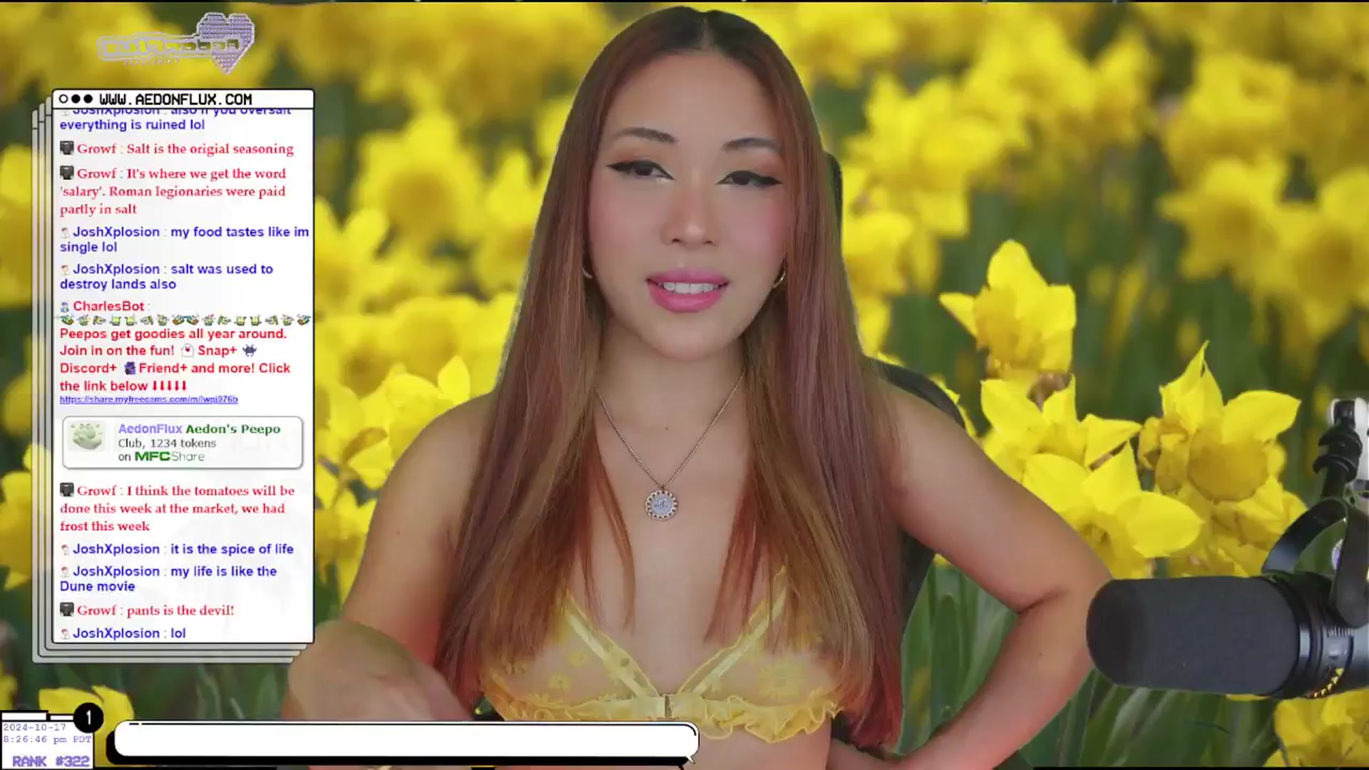 Gallery image thumbnail from AedonFlux's myfreecams stream on, 10/18/2024, 05:51 image 2 of 20