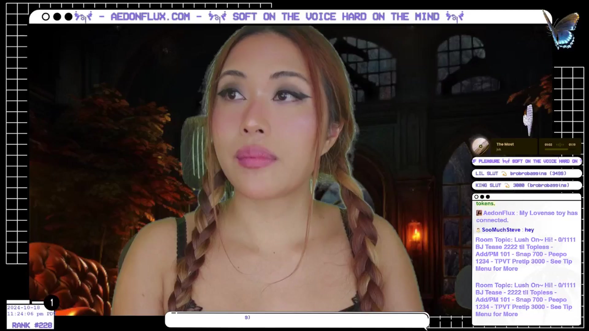 Gallery image thumbnail from AedonFlux's myfreecams stream on, 10/19/2024, 06:57 image 1 of 20