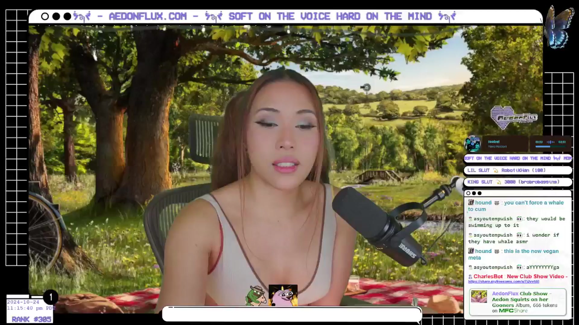 Gallery image thumbnail from AedonFlux's myfreecams stream on, 10/25/2024, 07:10 image 10 of 20