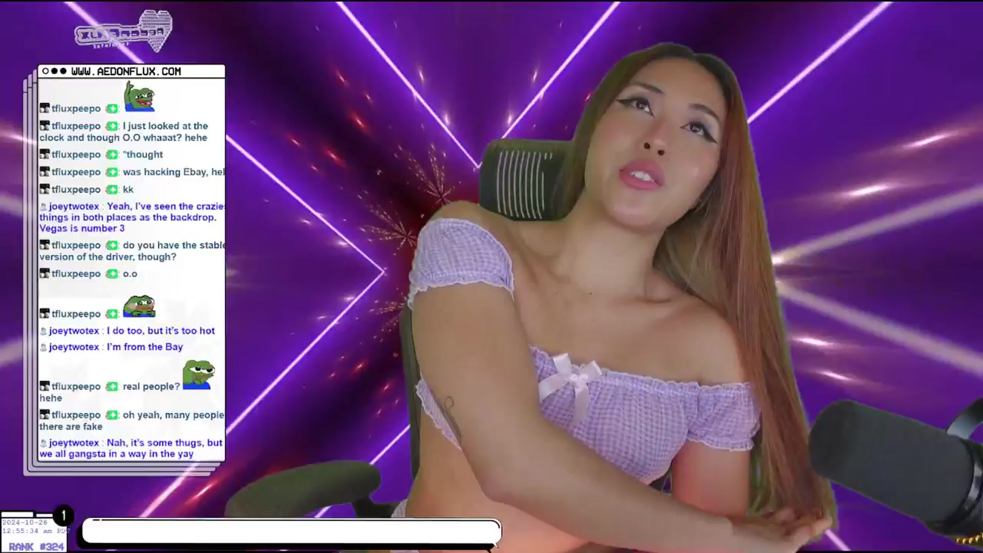 Gallery image thumbnail from AedonFlux's myfreecams stream on, 10/26/2024, 08:08 image 18 of 20