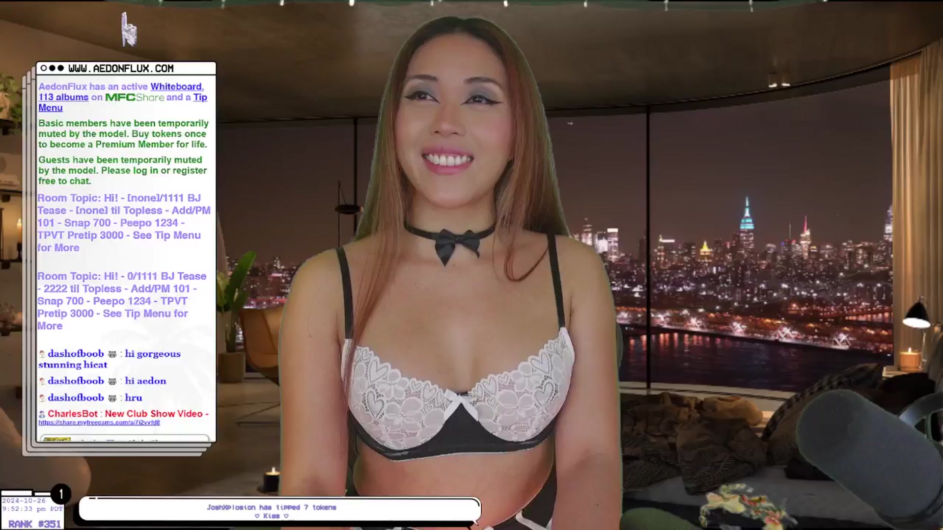 Gallery image thumbnail from AedonFlux's myfreecams stream on, 10/27/2024, 05:50 image 1 of 20