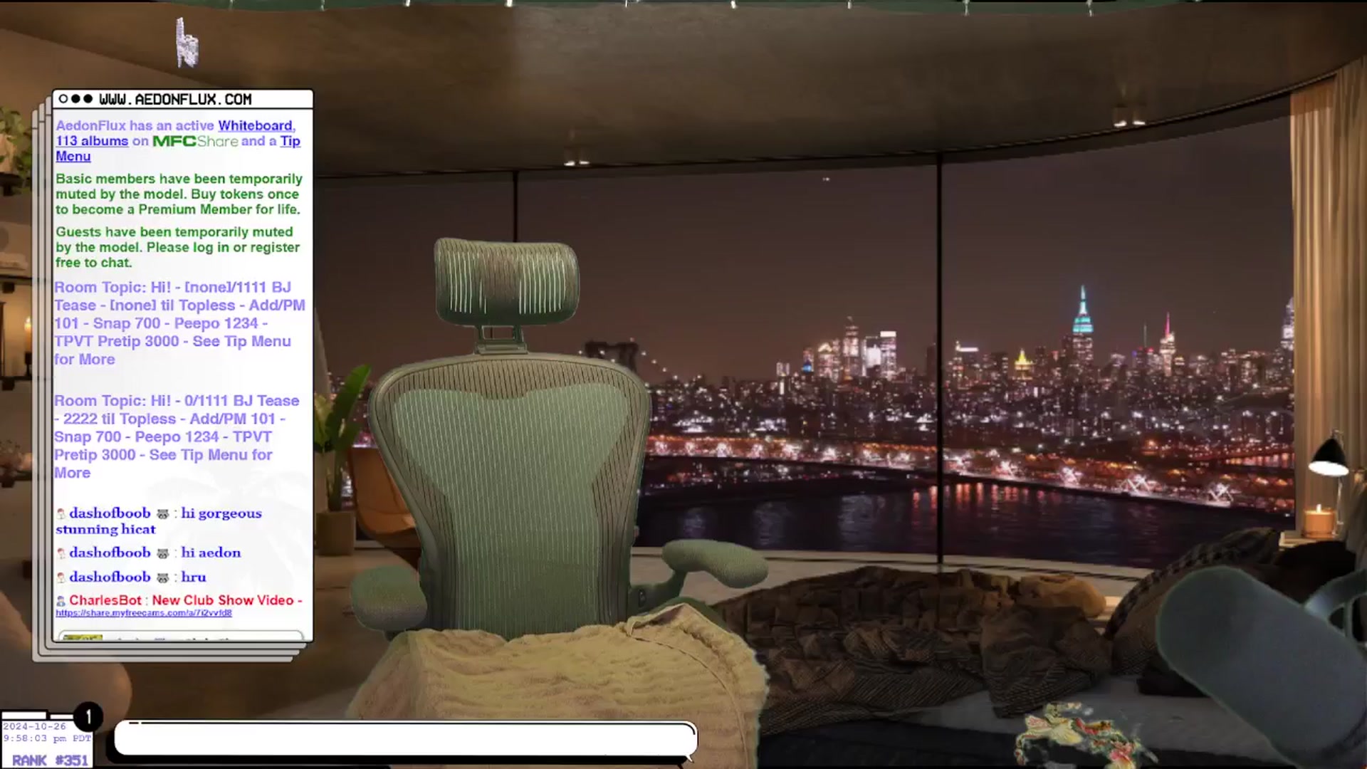 Gallery image thumbnail from AedonFlux's myfreecams stream on, 10/27/2024, 05:50 image 3 of 20