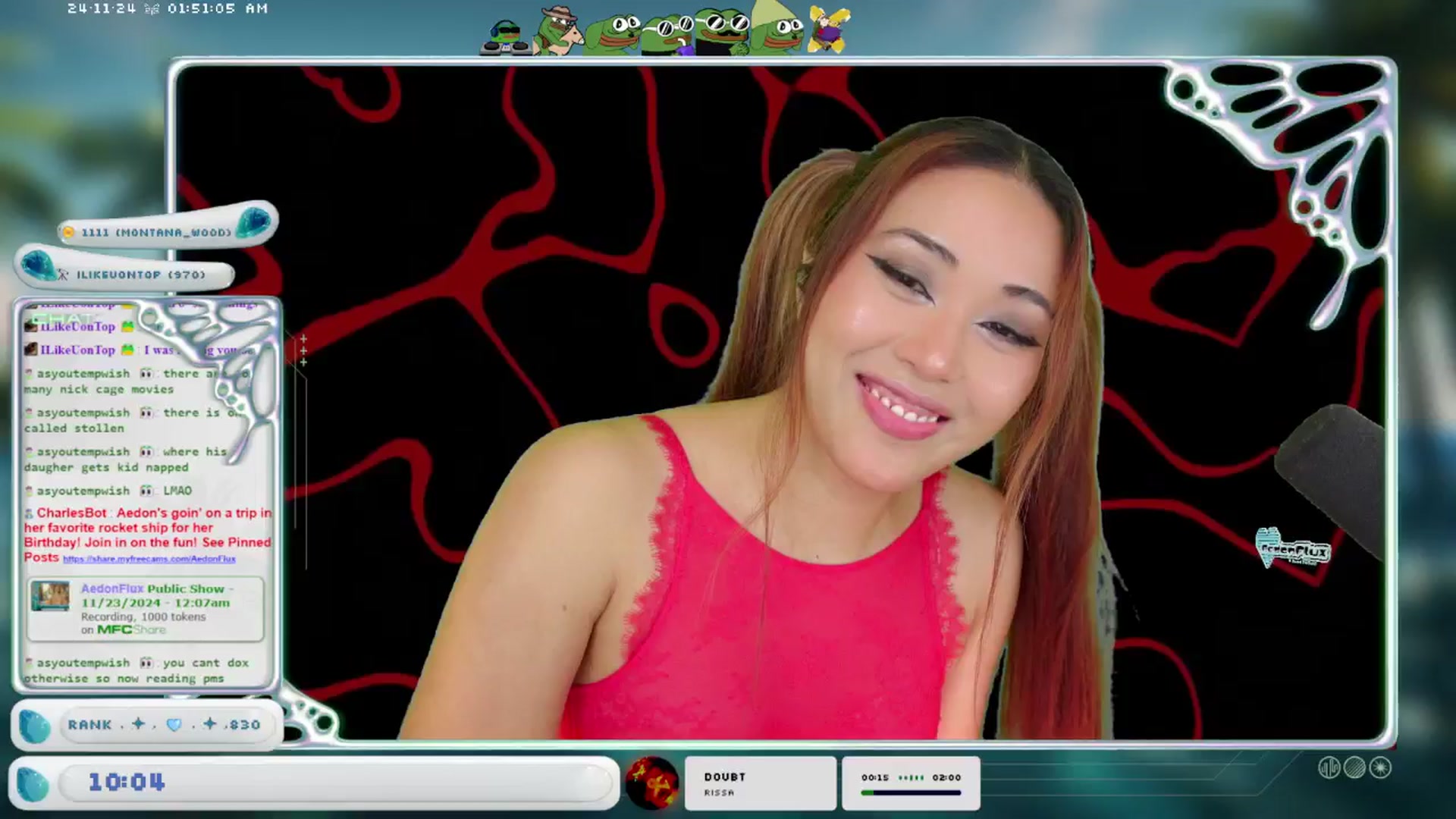 Gallery image thumbnail from AedonFlux's myfreecams stream on, 11/24/2024, 08:07 image 19 of 20