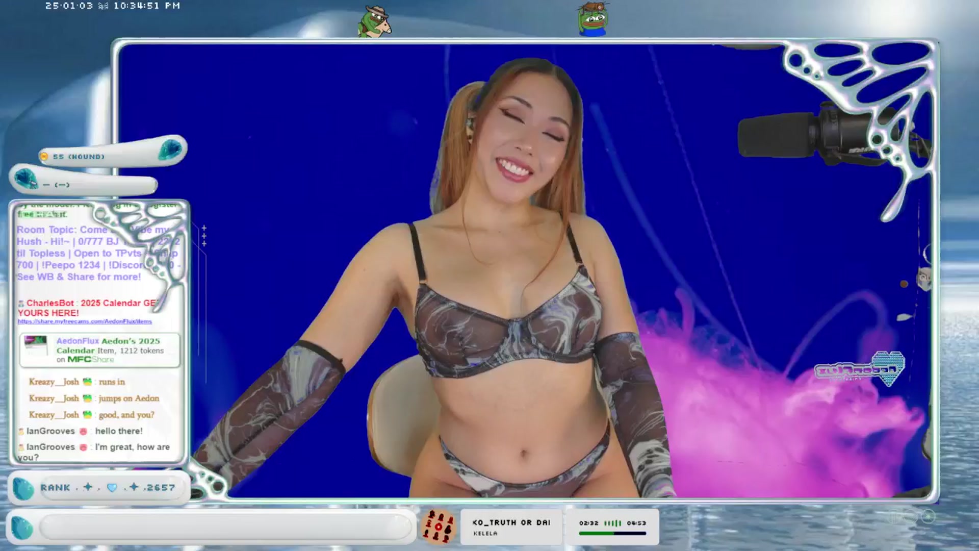 Gallery image thumbnail from AedonFlux's myfreecams stream on, 01/04/2025, 07:42 image 1 of 20