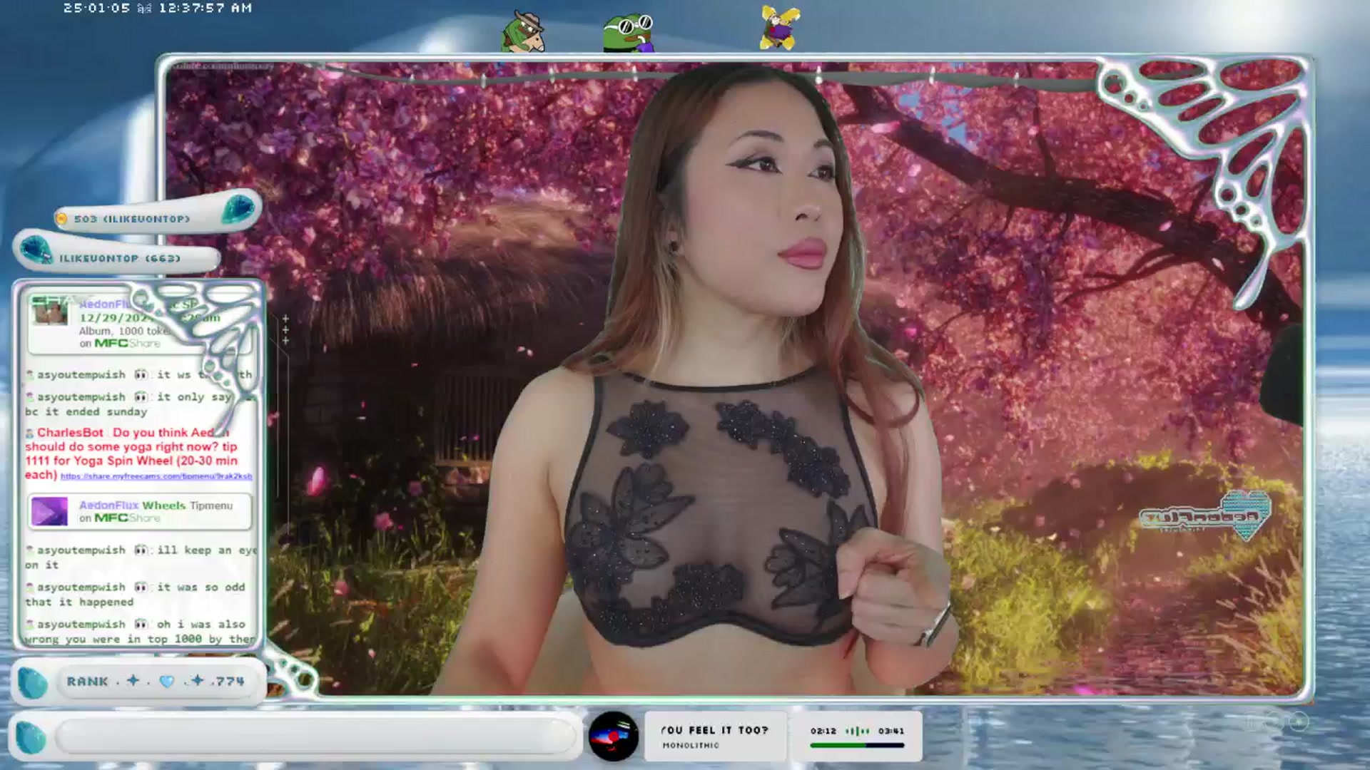 Gallery image thumbnail from AedonFlux's myfreecams stream on, 01/05/2025, 08:07 image 11 of 20