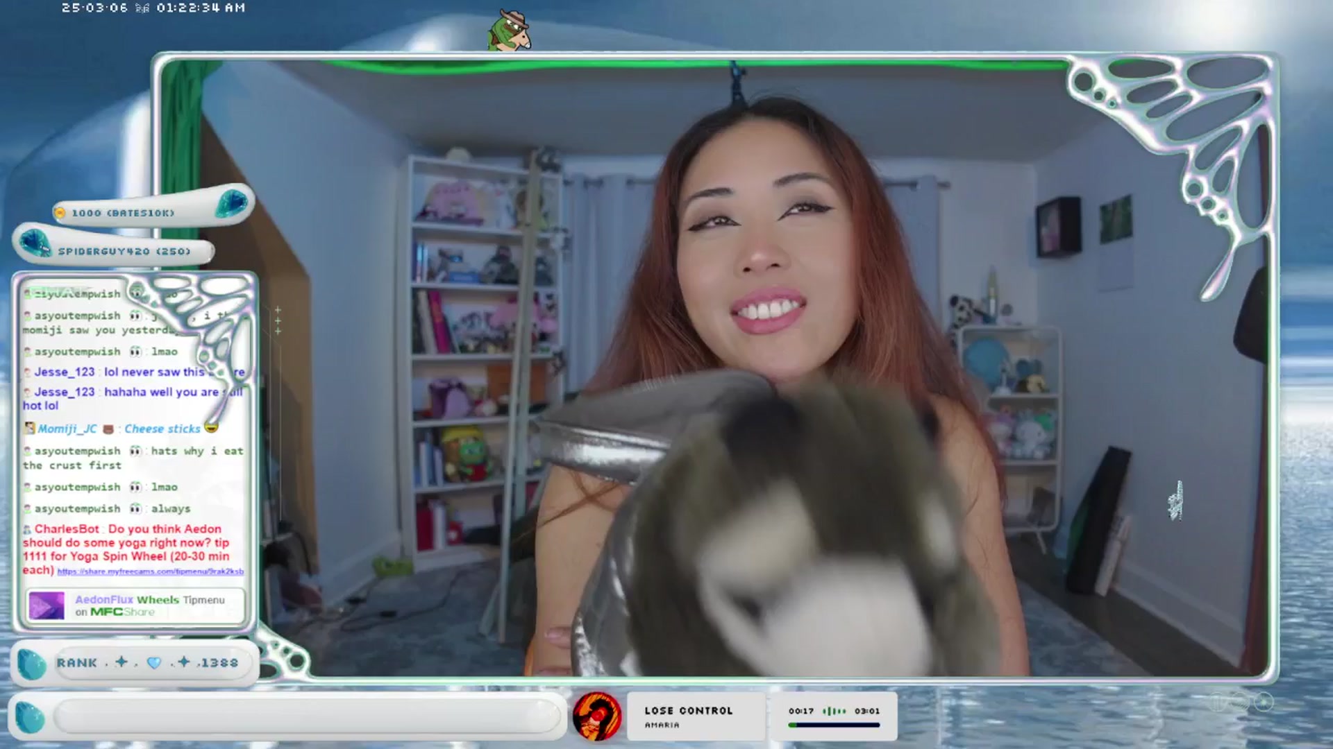 Gallery image thumbnail from AedonFlux's myfreecams stream on, 03/06/2025, 07:35 image 16 of 20