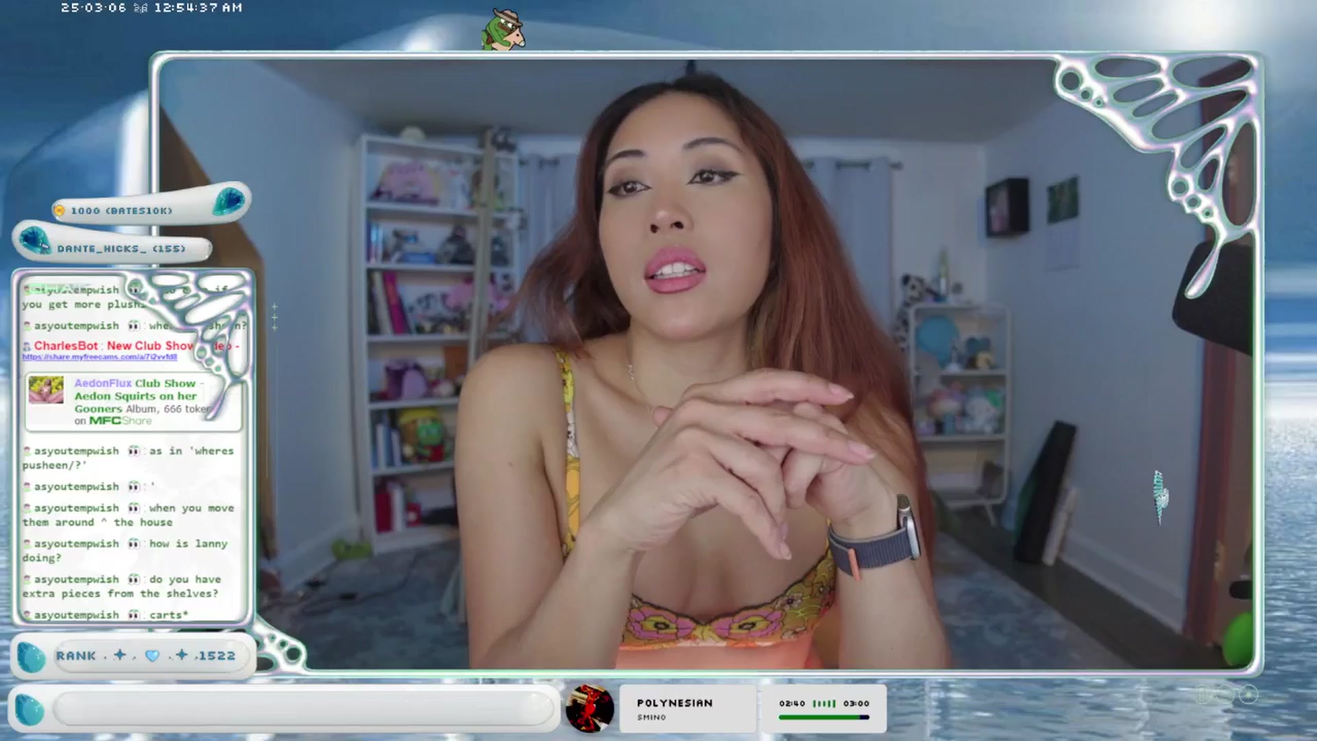 Gallery image thumbnail from AedonFlux's myfreecams stream on, 03/06/2025, 07:35 image 3 of 20
