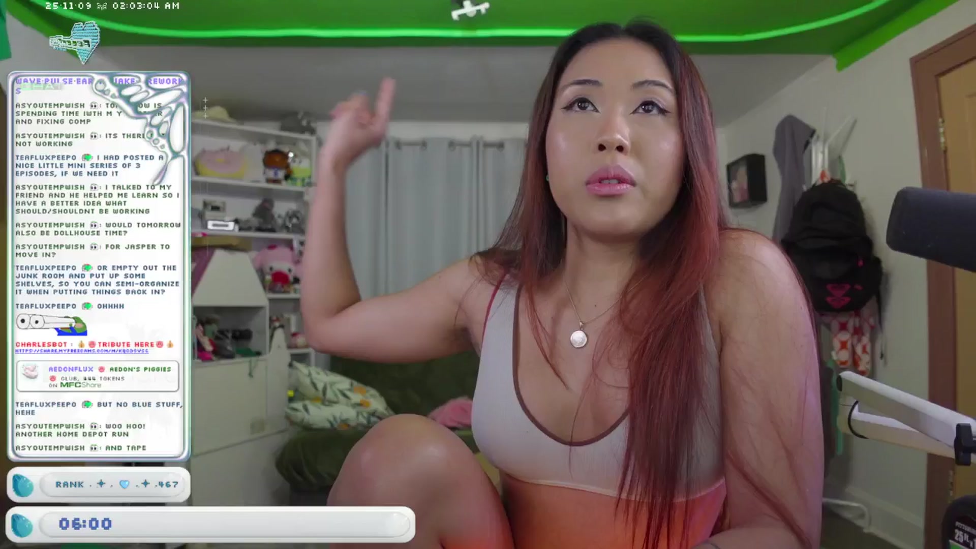Gallery image thumbnail from AedonFlux's myfreecams stream on, 11/09/2025, 08:13 image 7 of 20