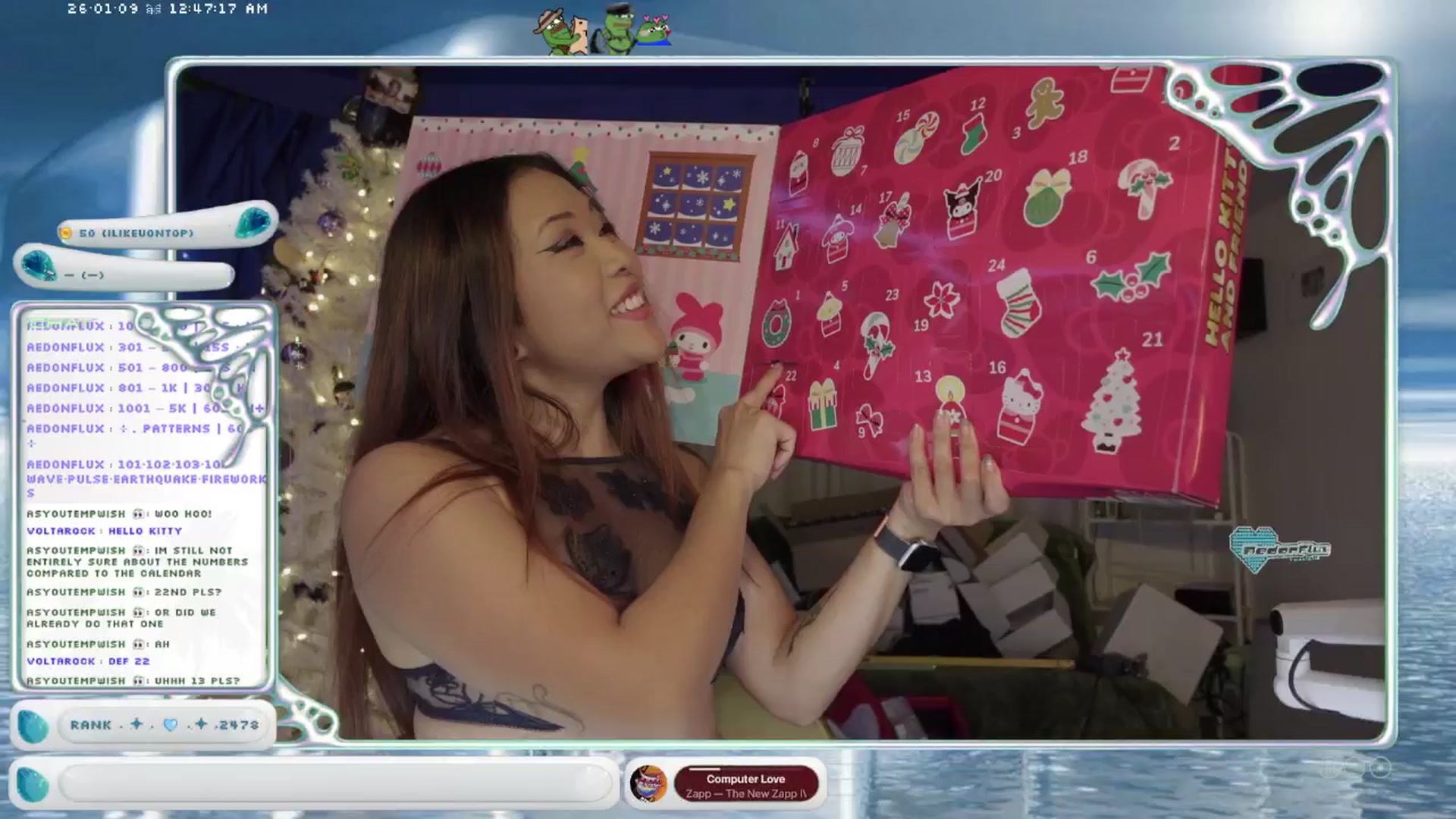 Gallery image thumbnail from AedonFlux's myfreecams stream on, 01/09/2026, 08:14 image 1 of 20