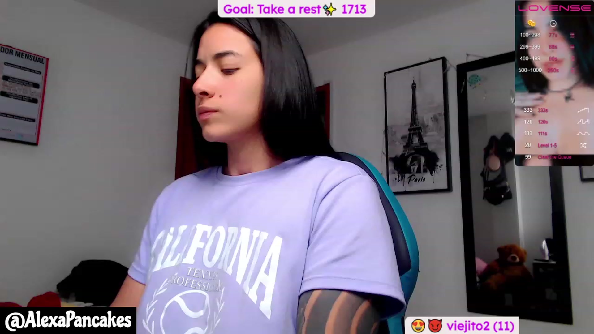 Gallery image thumbnail from Alexapancakes's myfreecams stream on, 04/17/2023, 23:32 image 7 of 20