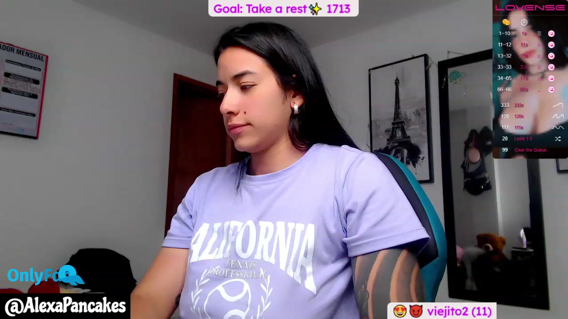 Gallery image thumbnail from Alexapancakes's myfreecams stream on, 04/17/2023, 23:32 image 15 of 20