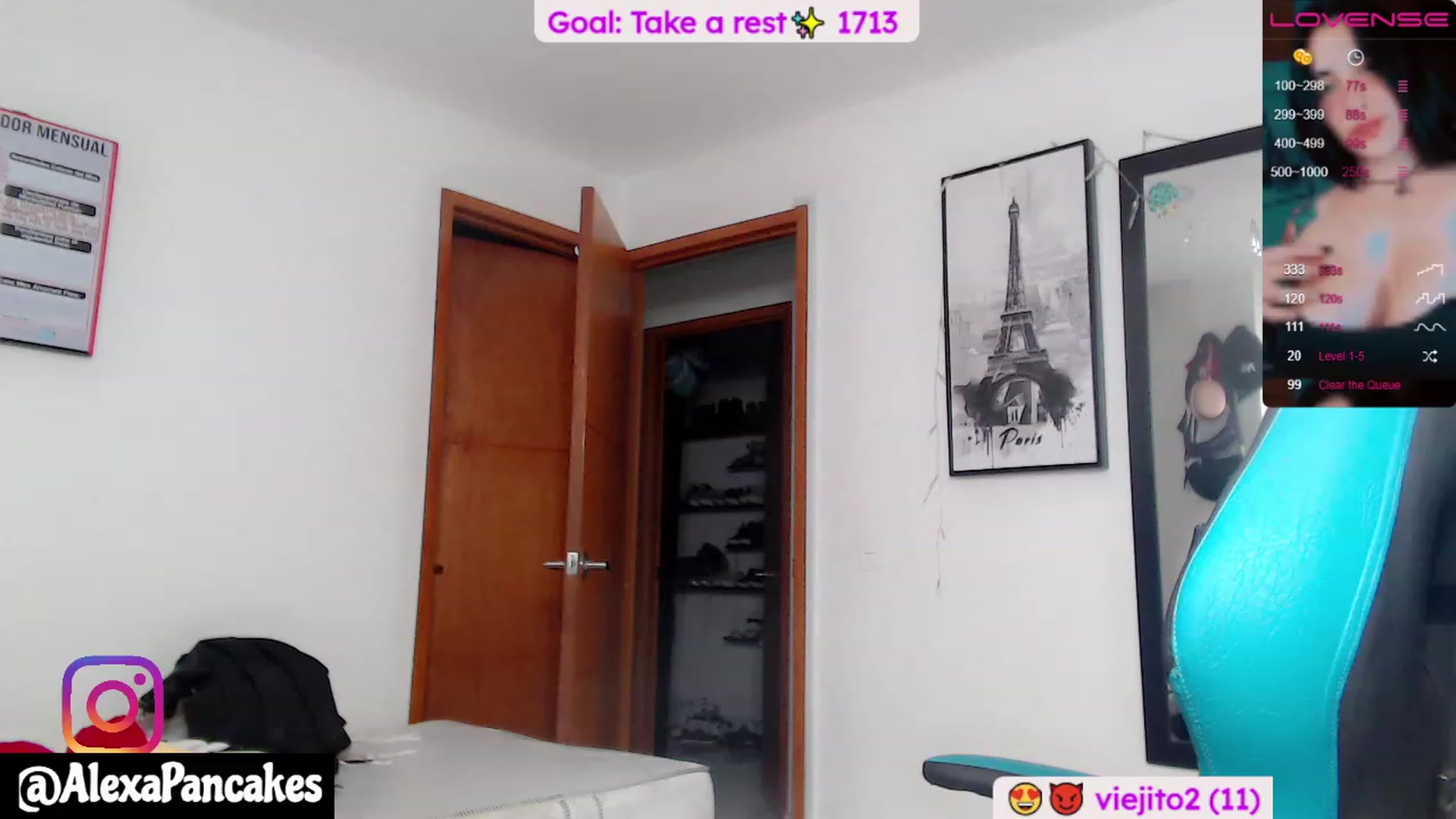 Gallery image thumbnail from Alexapancakes's myfreecams stream on, 04/17/2023, 23:32 image 10 of 20