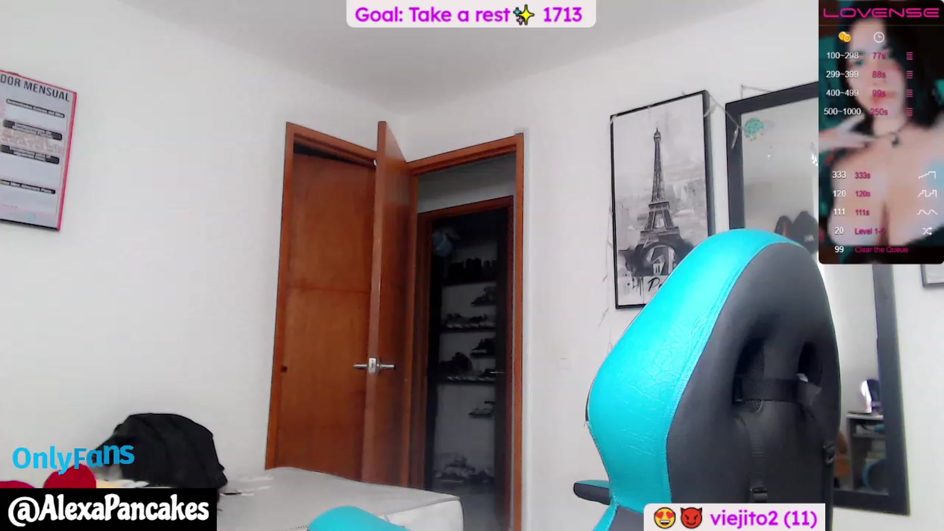 Gallery image thumbnail from Alexapancakes's myfreecams stream on, 04/17/2023, 23:32 image 9 of 20